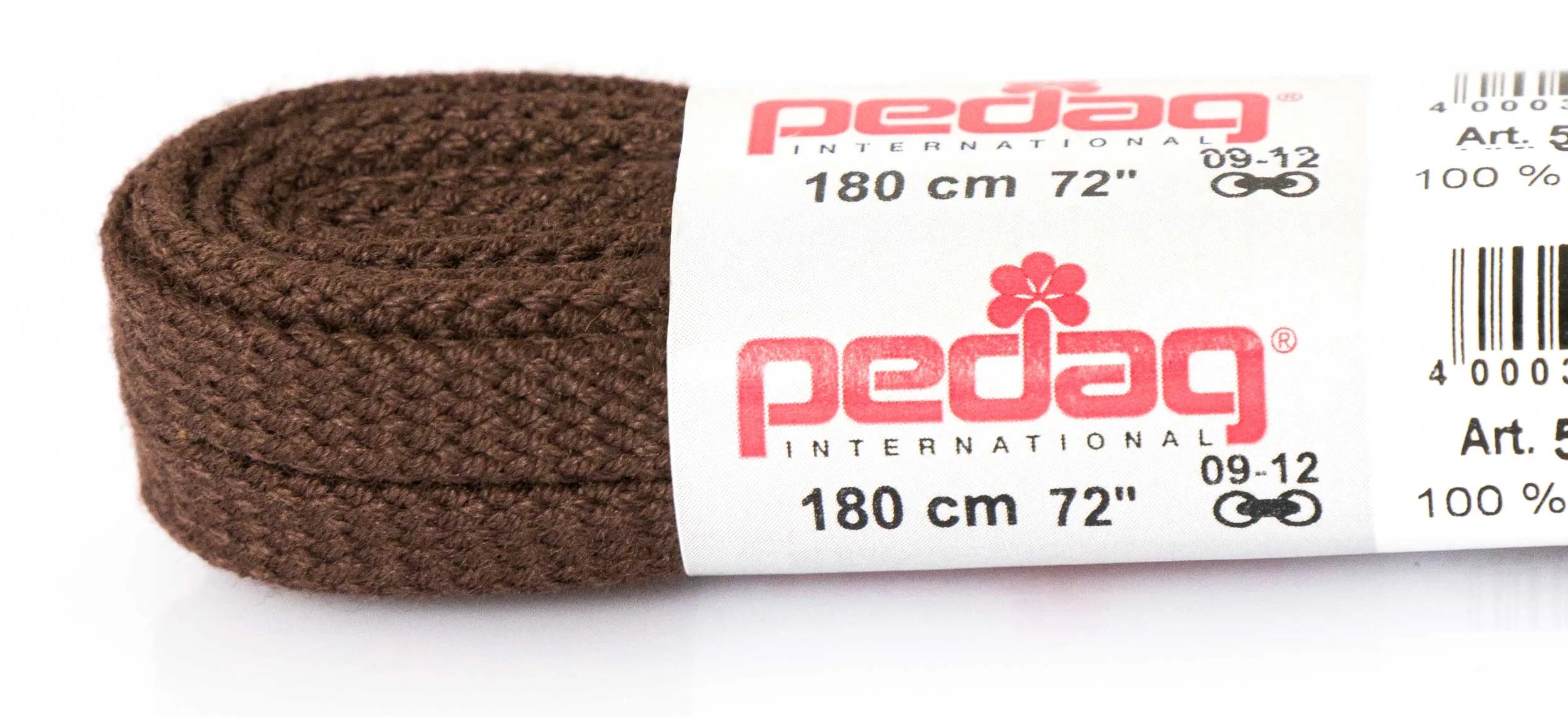 Pedag Sznurowadła płaskie szerokie 180 cm ciemnobrązowe