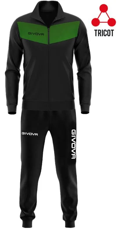 Conjunto Deportivo Givova Visa Triacetato Negro/verde