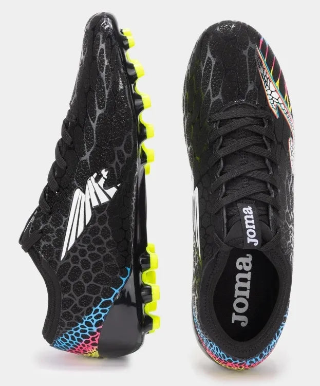 Scarpe da calcio joma gol 2401 nero limone fluor artificiale nero nero 42