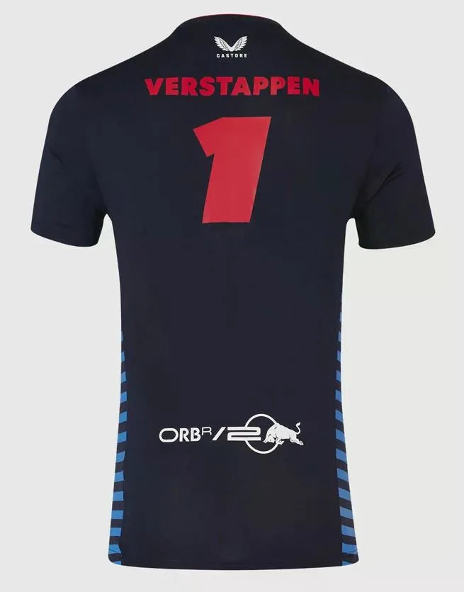 T-shirt Red Bull Męski Rbr Rp Mv Koszulka kierowcy granatowa