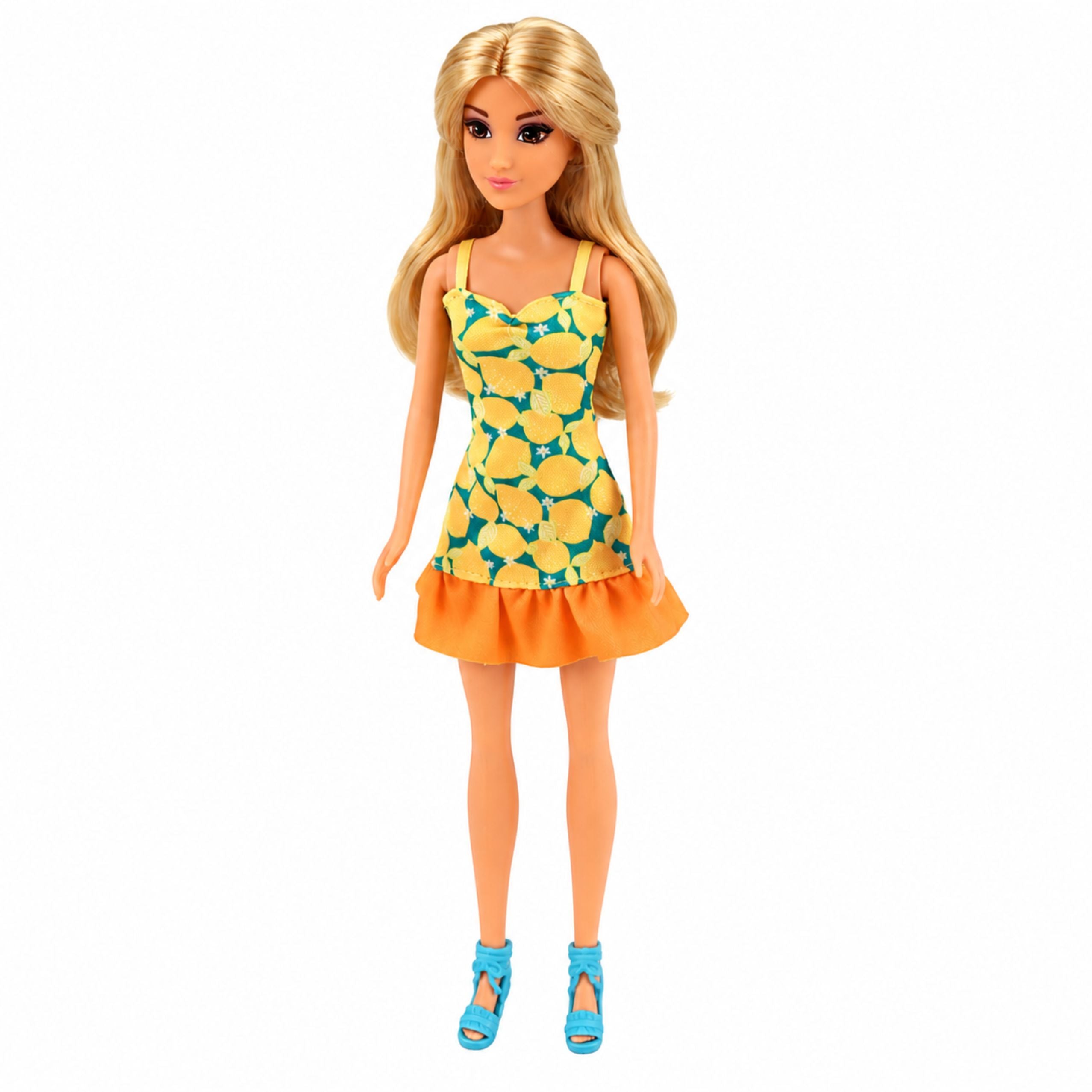 Anlily Doll In Yellow Dress With Kitten Garden Furniture Umbrella Accessories