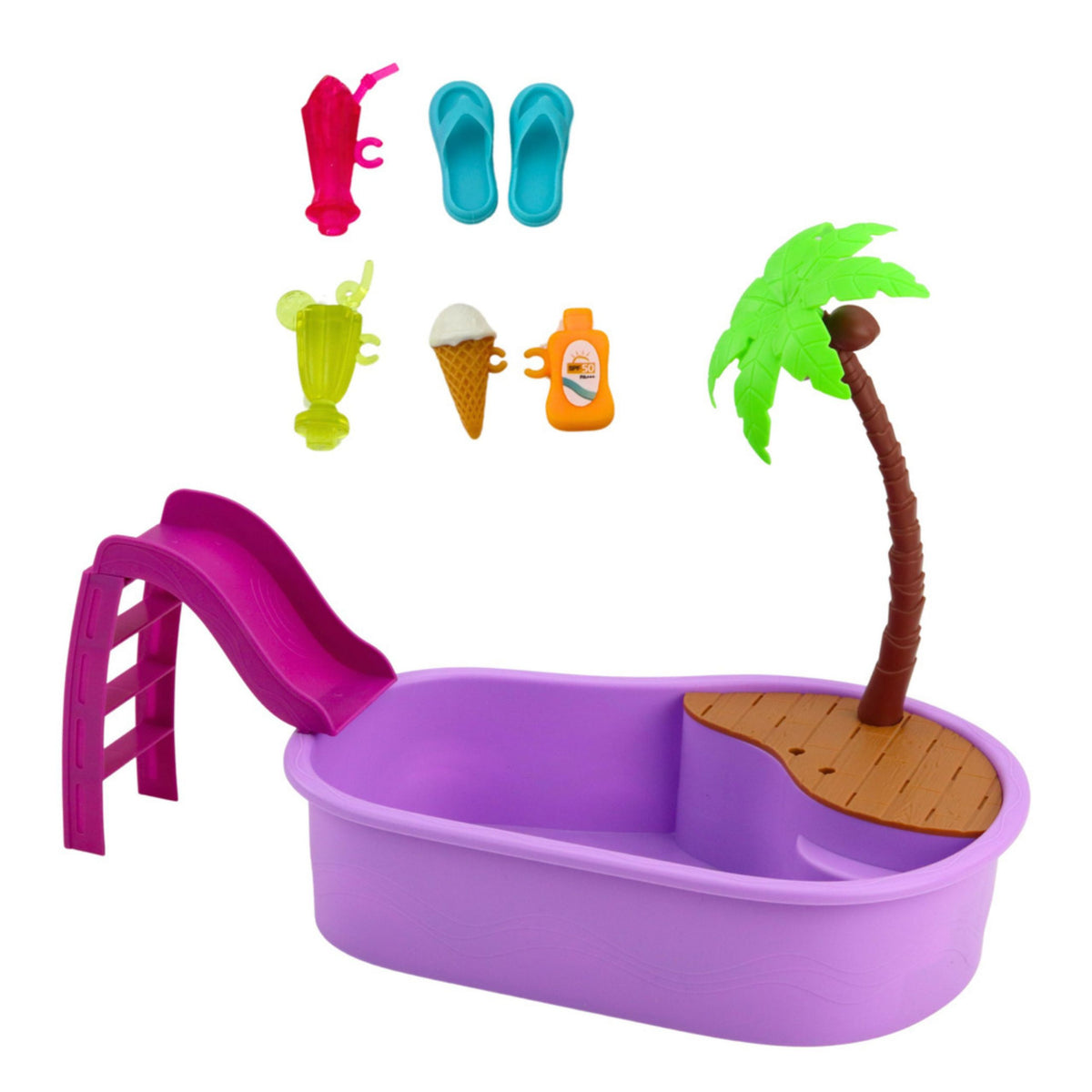Set di accessori da spiaggia per palme con scivolo della piscina Anlily