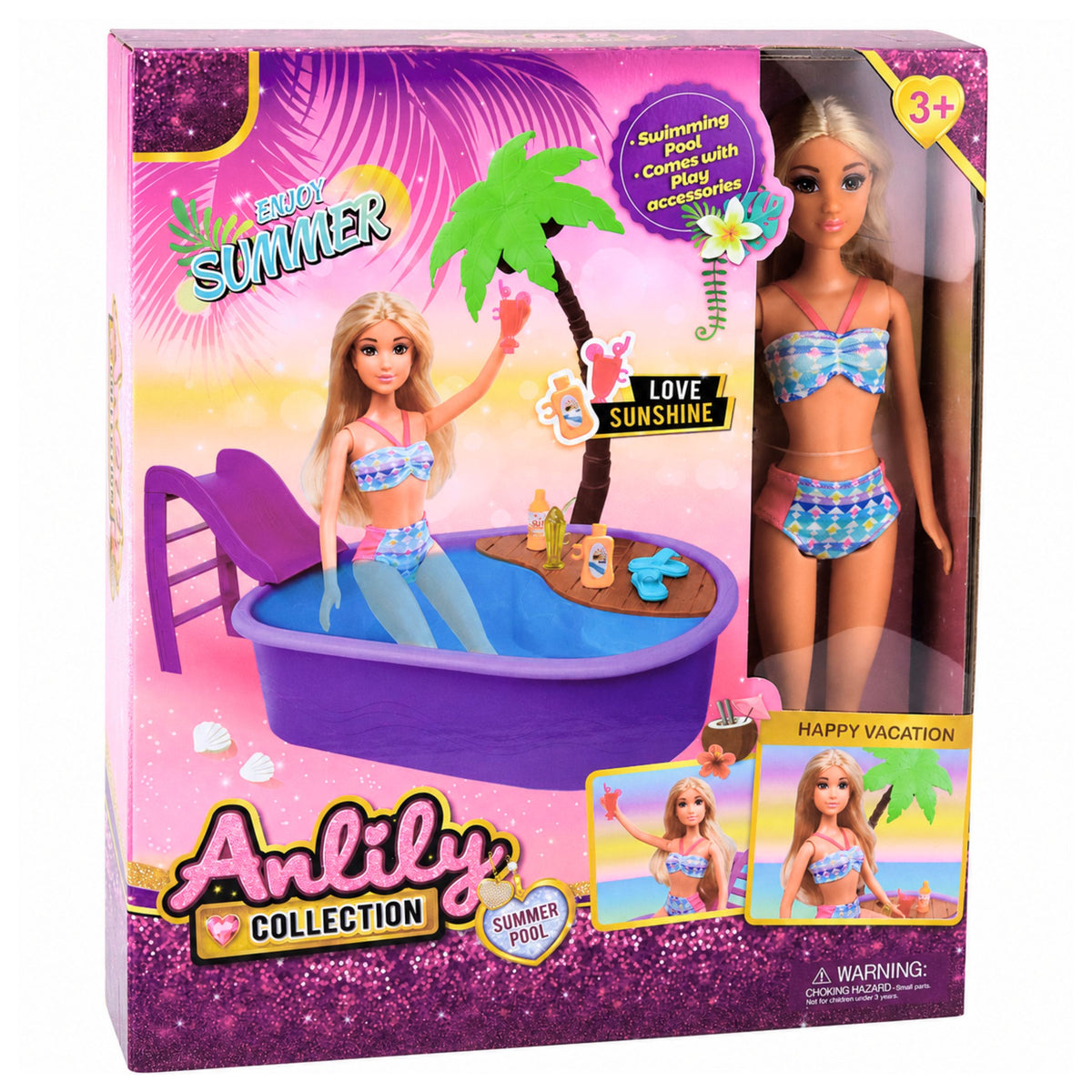 Set di accessori da spiaggia per palme con scivolo della piscina Anlily