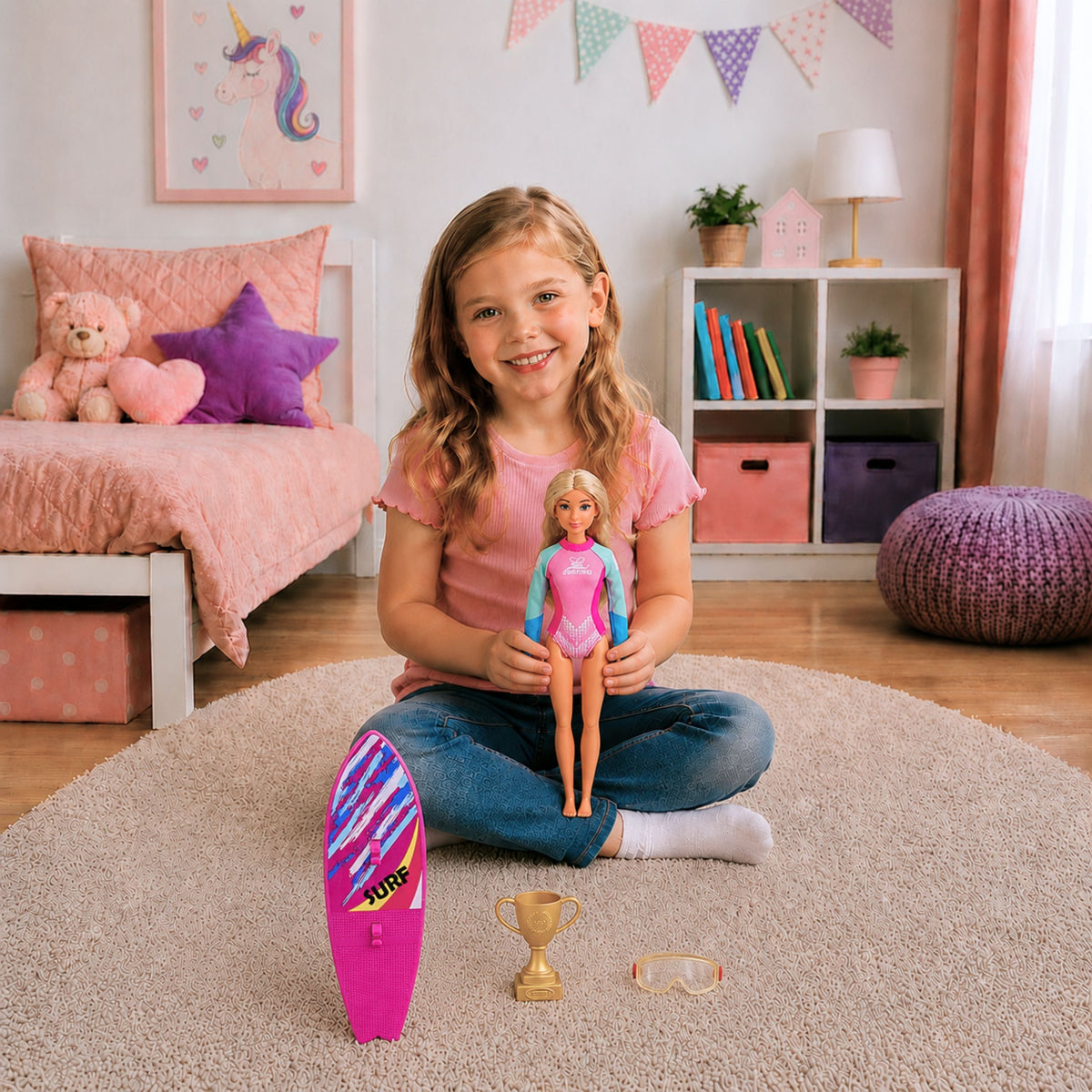 Anlily Surfer Doll I Wetsuits Weiss Le Socrú Gabhálais Clár Surfála