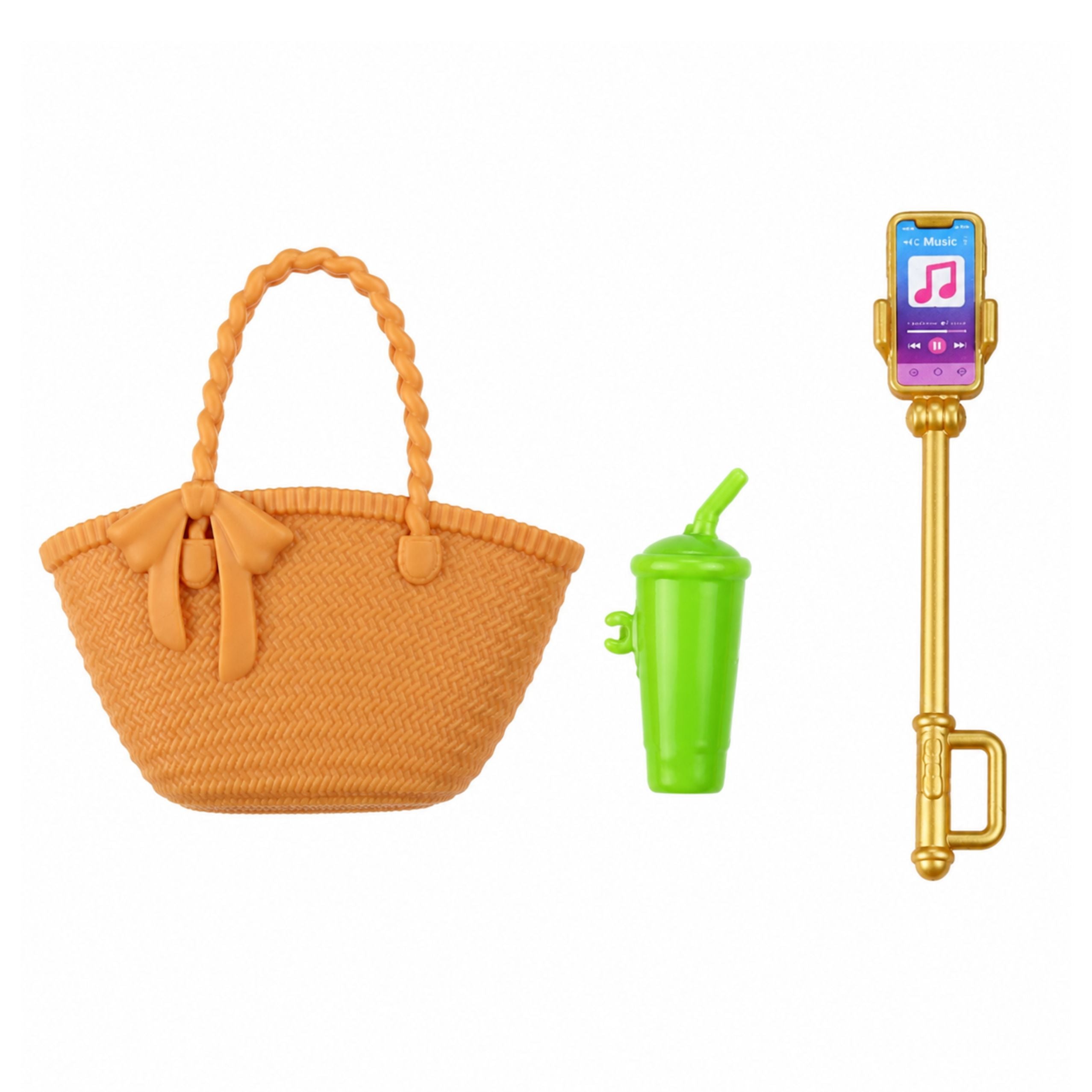 Anlily Fashion Doll In Blue Floral Dress Bag And Accessories Set