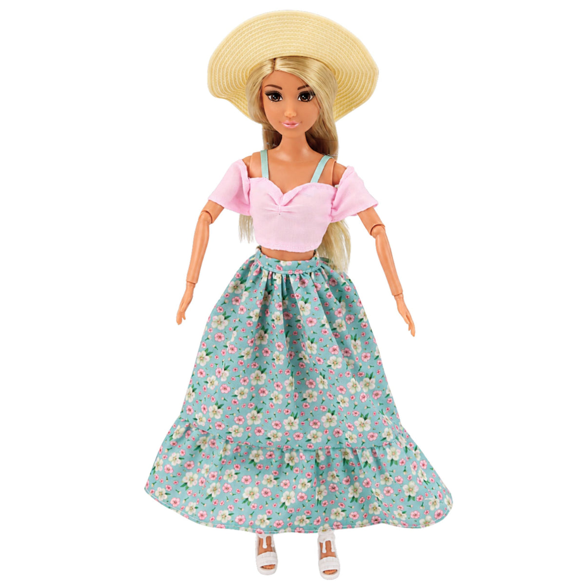 Anlily Fashion Doll con gonna e cappello, set di accessori per tazze