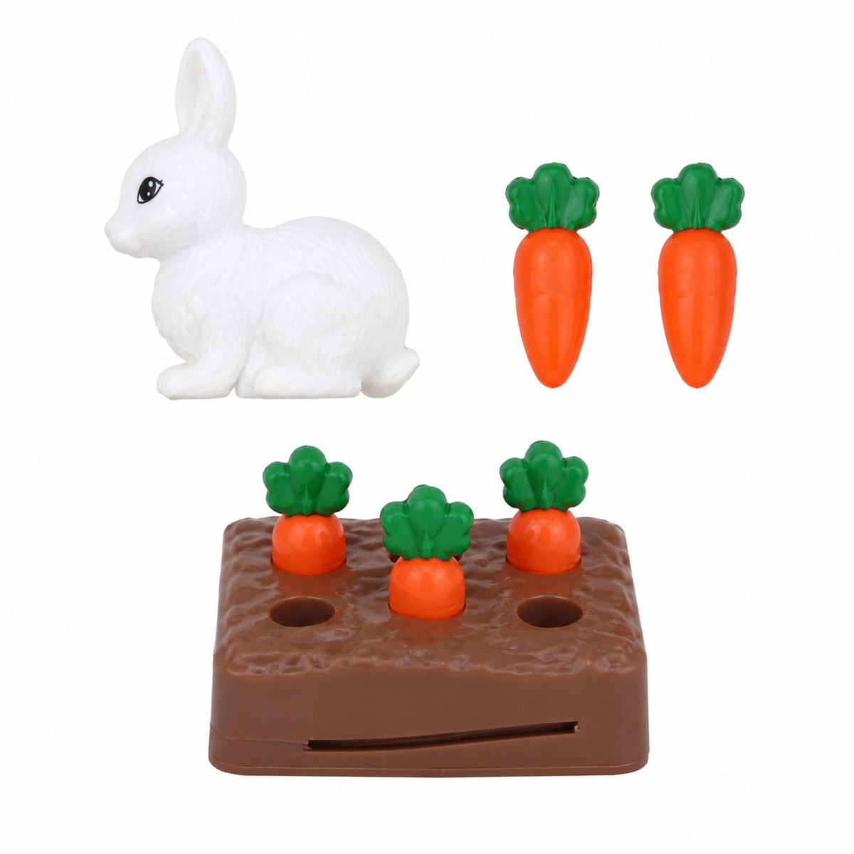 Anlily Puppe mit weißem Kaninchen und Karotten Karottenständer-Set