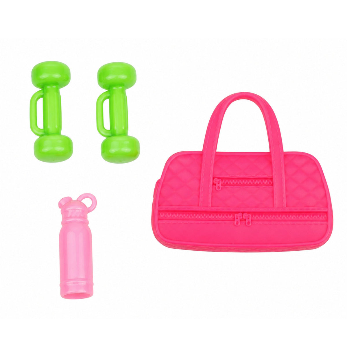 Set di accessori per borsa per bottiglia d'acqua con manubri per bambola Anlily in abito sportivo