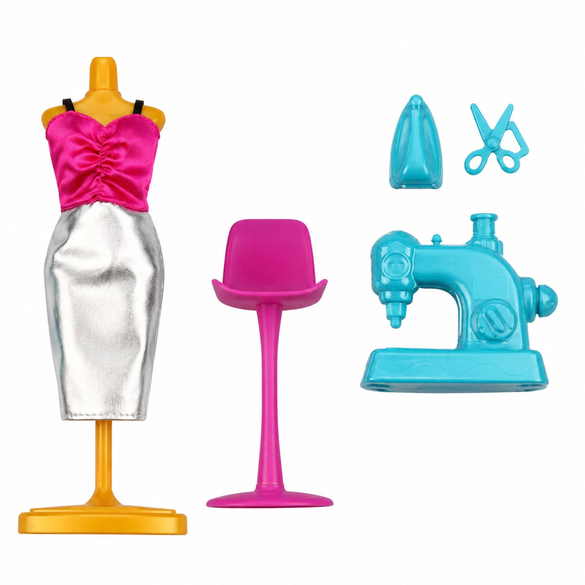 Anlily Clothes Designer Dressmaker Sewing Machine Mannequin Doll Set