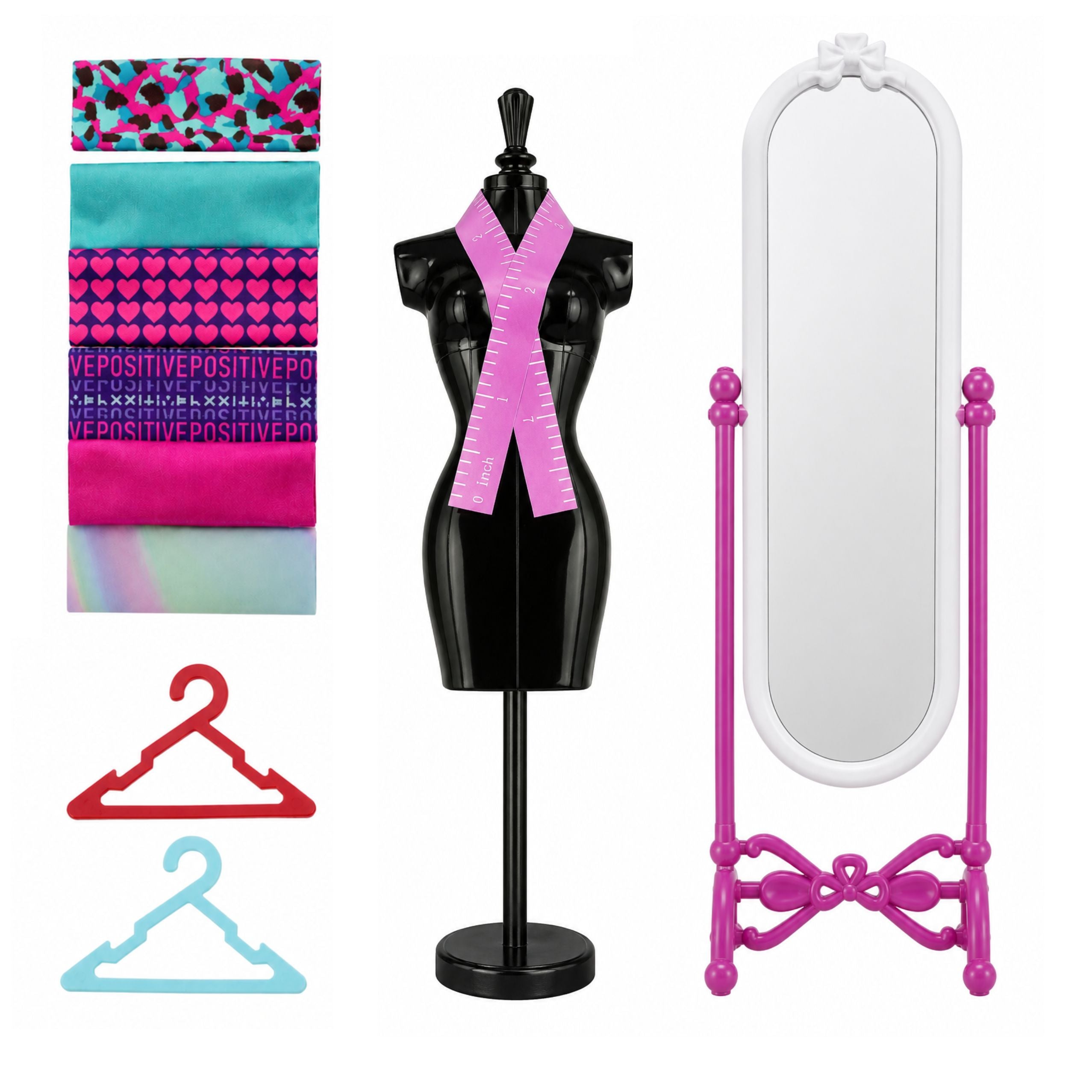 Anlily Doll Fashion Designer Clothes Mirror Mannequin Materials Accessories