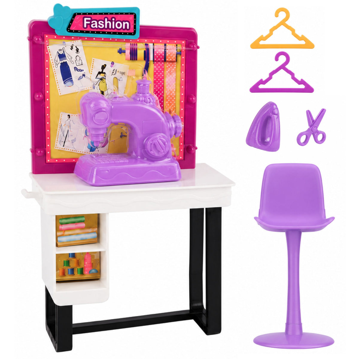 Anlily Puppenschneiderin, Modedesignerin, Nähmaschine, Möbelzubehör