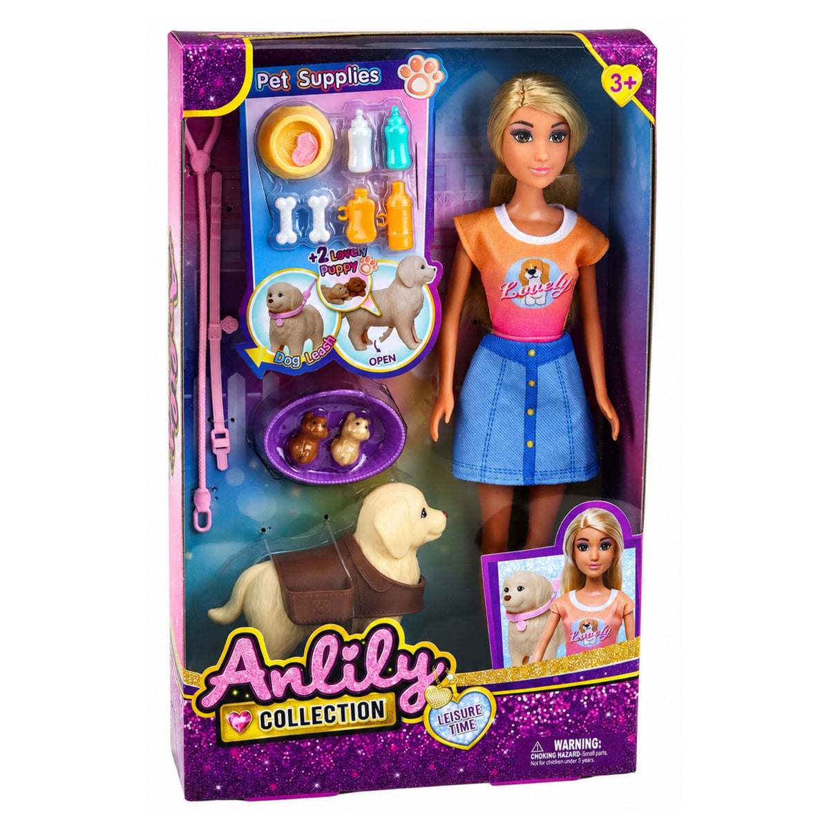 Anlily Big Dog And Puppy Doll Care Accessories Set
