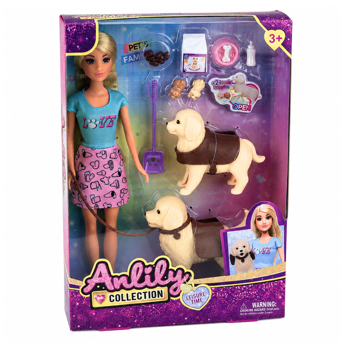 Ensemble d'accessoires de toilettage pour animaux de compagnie Anlily Big Dogs Doll