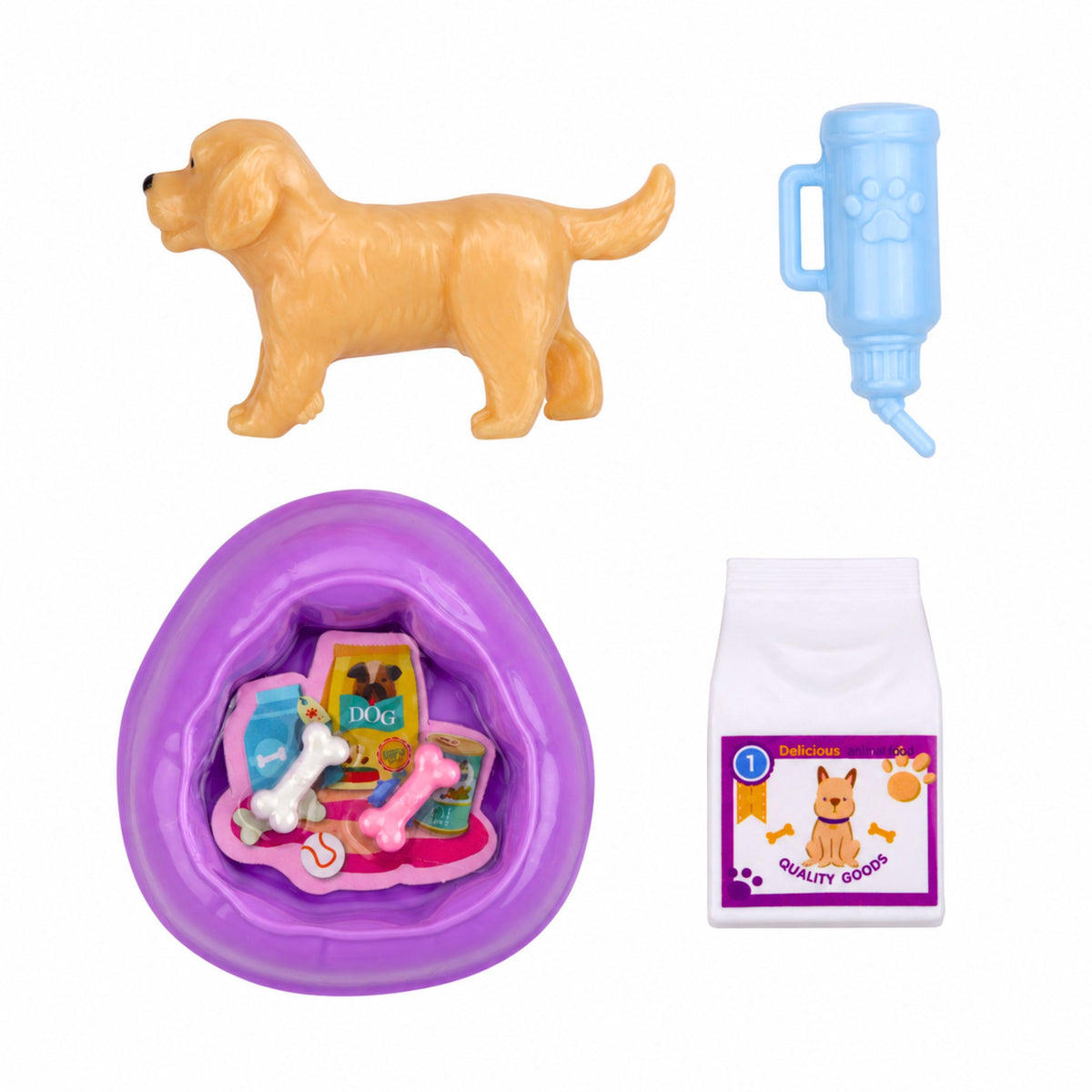 Anlily Doll With Pet Dog Puppy Accessories Bed Set