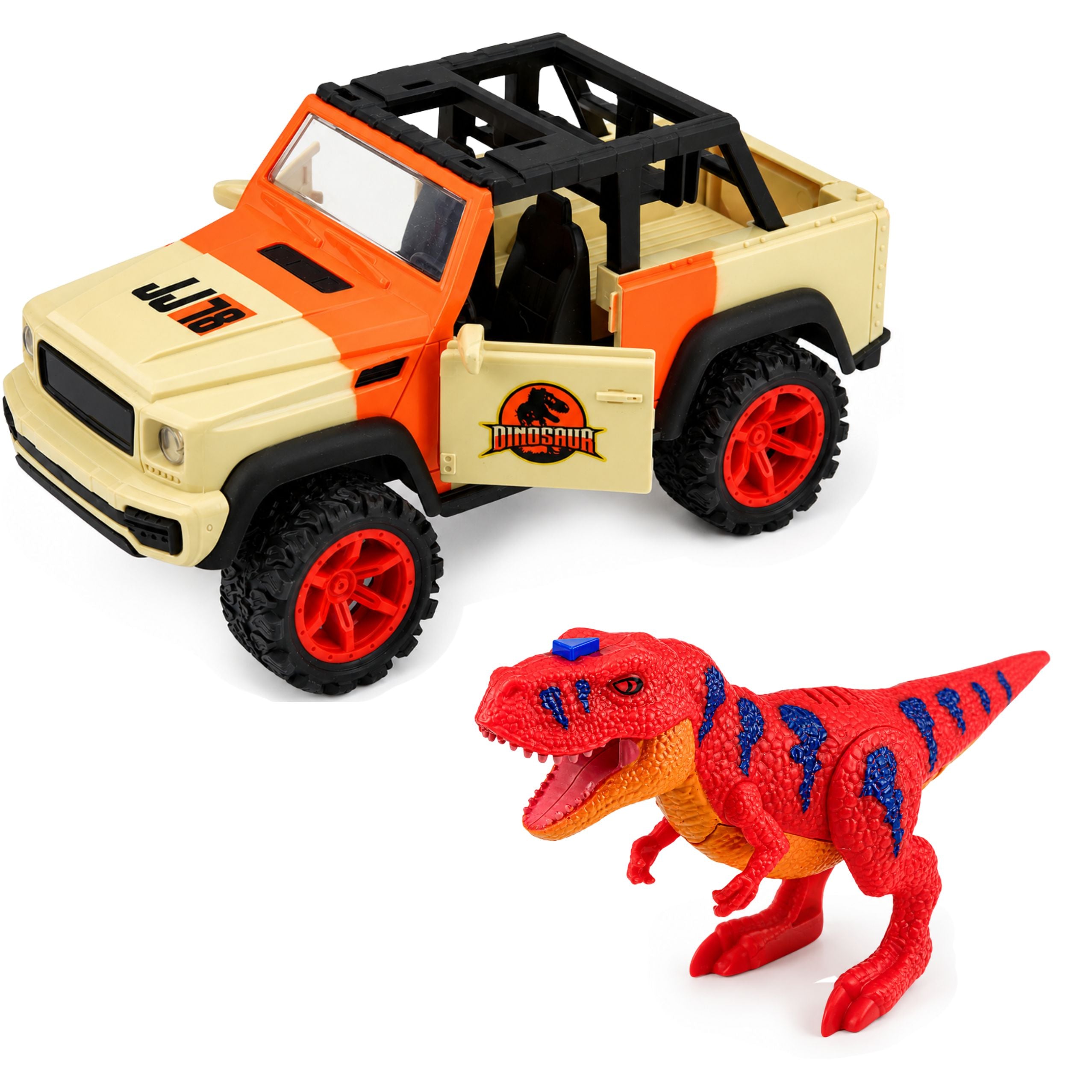 Off-road Vehicle With T-rex Dinosaur Lights Sounds Opening Doors