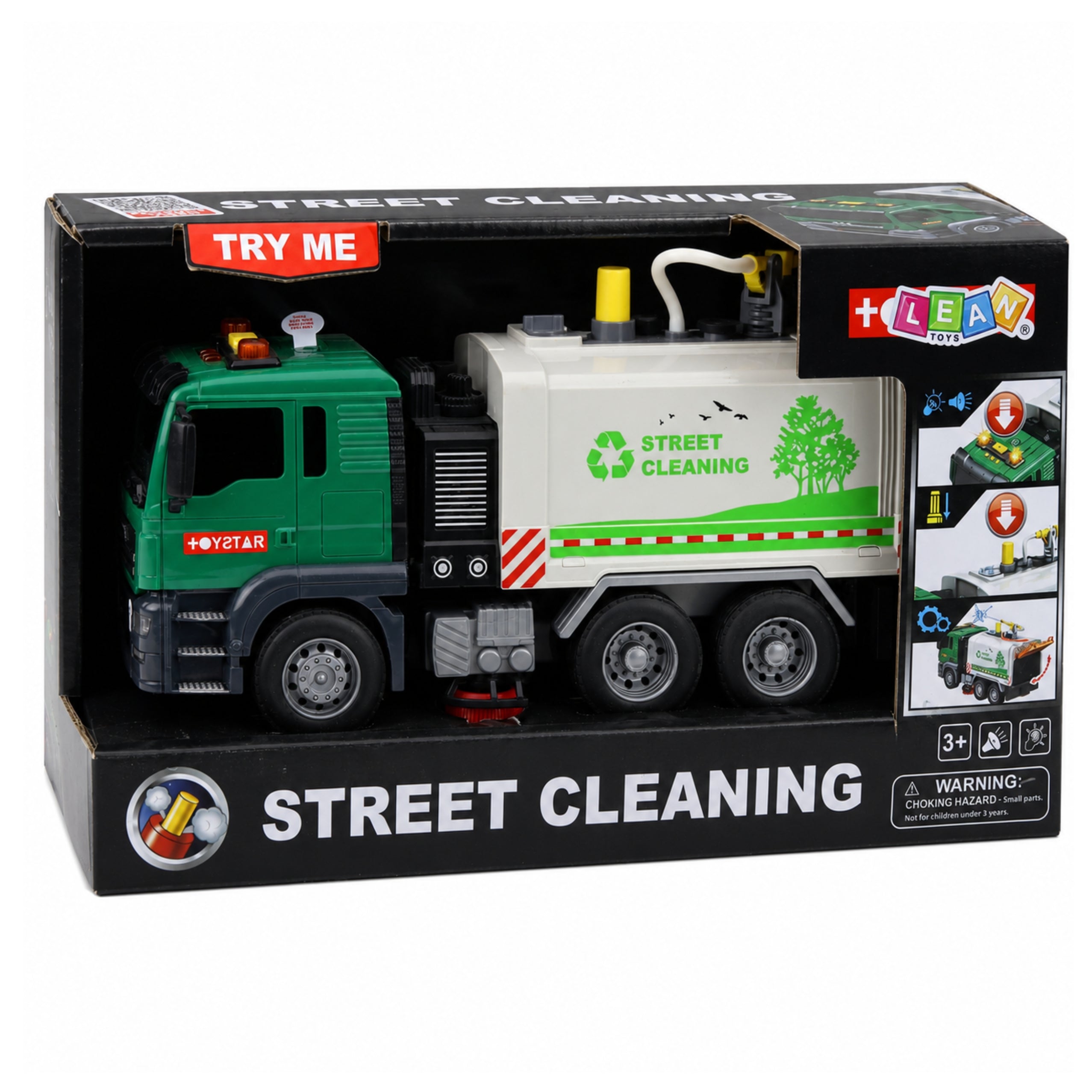 Street Sweeper Truck Water Function Lights Sounds 1:14
