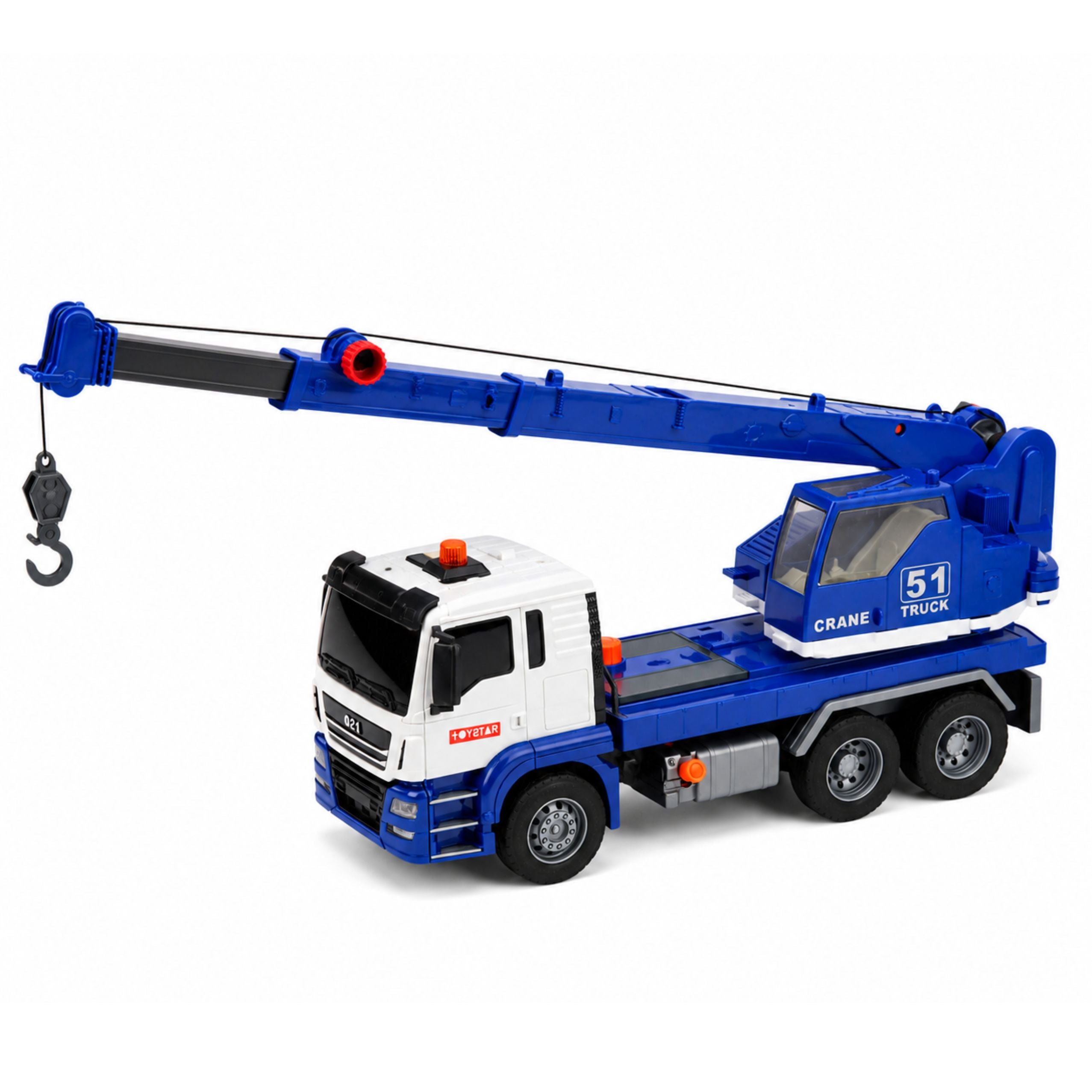Construction Crane Truck Adjustable Lights Sounds Blue