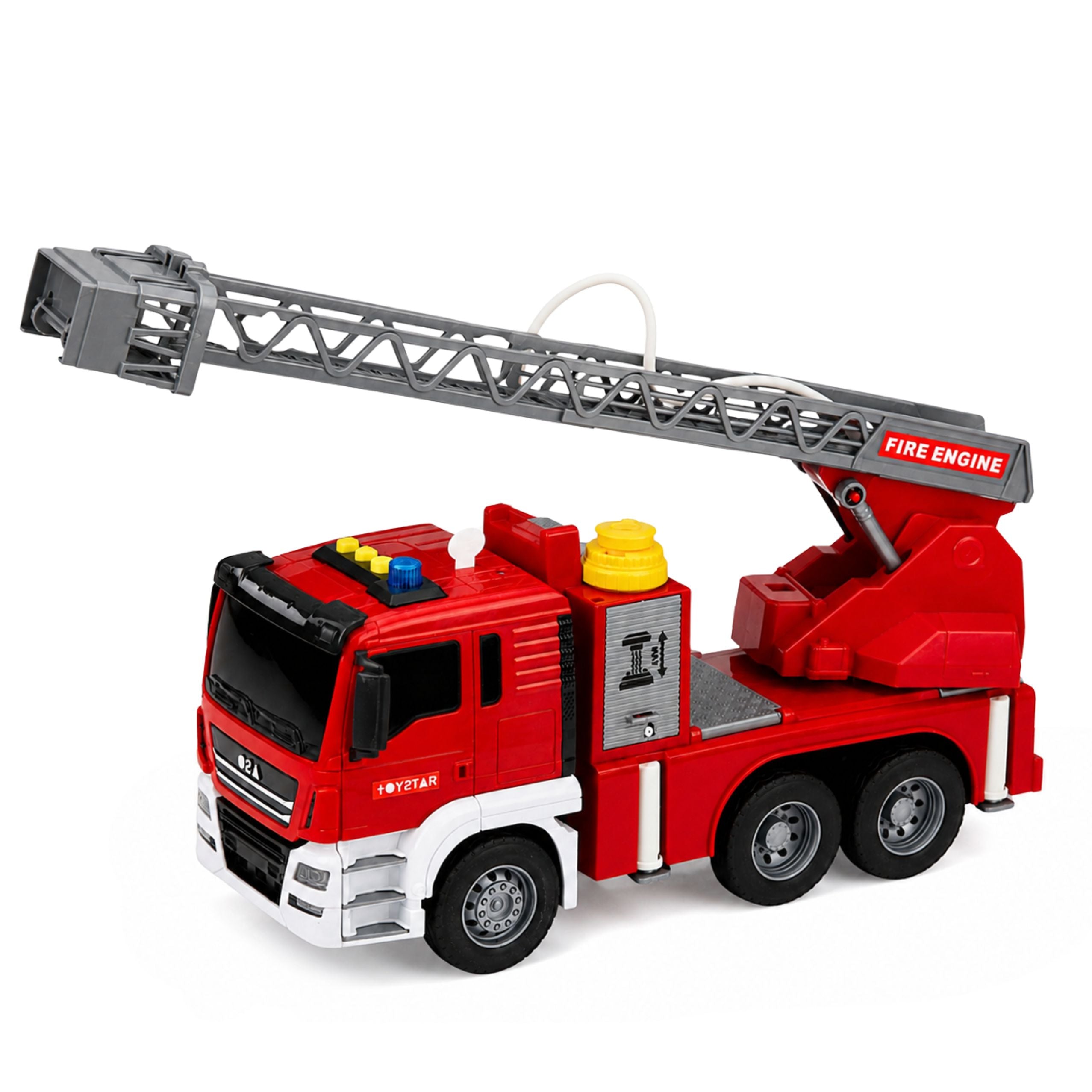 Fire Truck With Boom Water Pouring Function Lights And Sounds