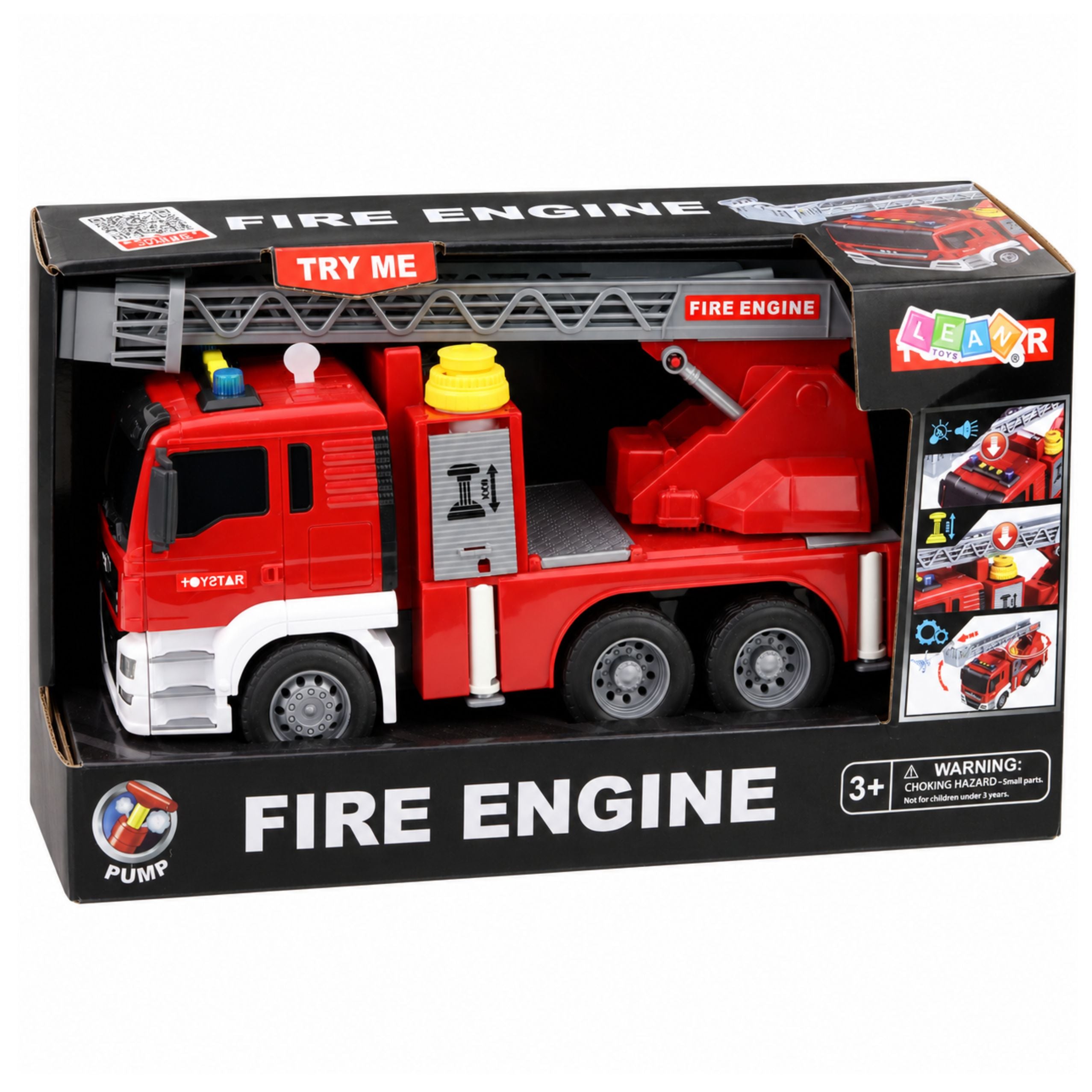 Fire Truck With Boom Water Pouring Function Lights And Sounds