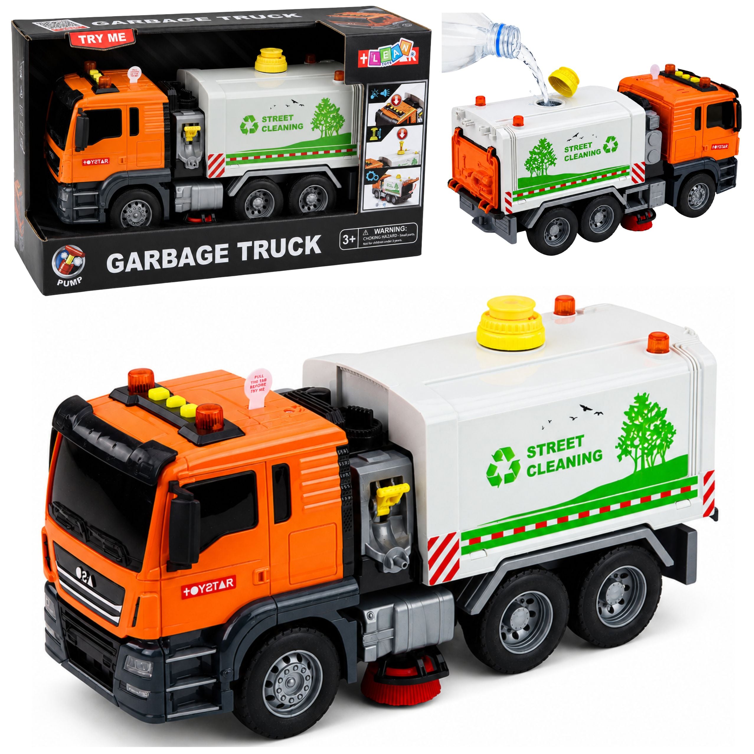 Street Sweeper Truck Water System Hose Water Spray Lights Sound