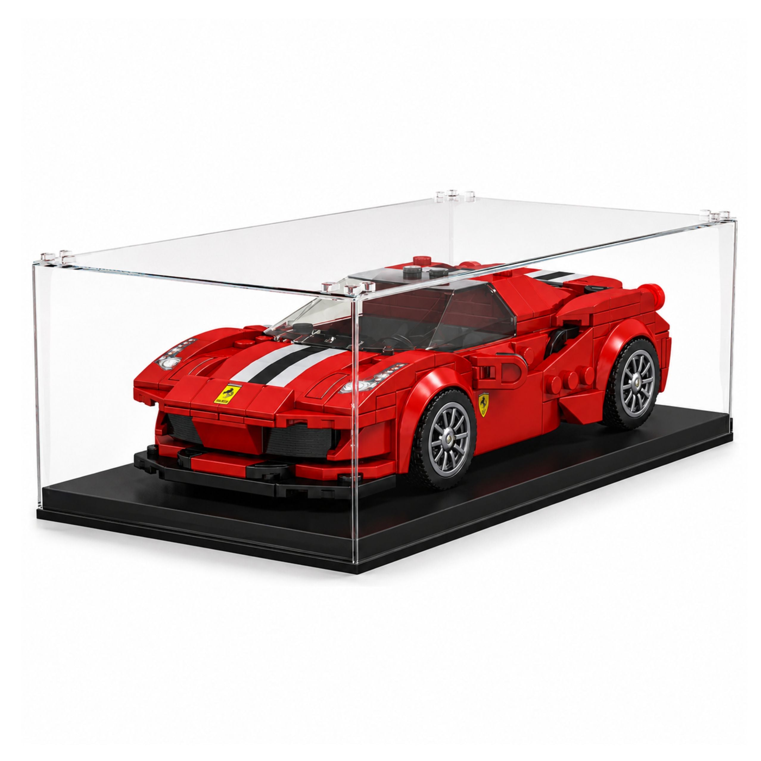 Construction Bricks Sports Car Racing Display Case Red 364 Pcs.