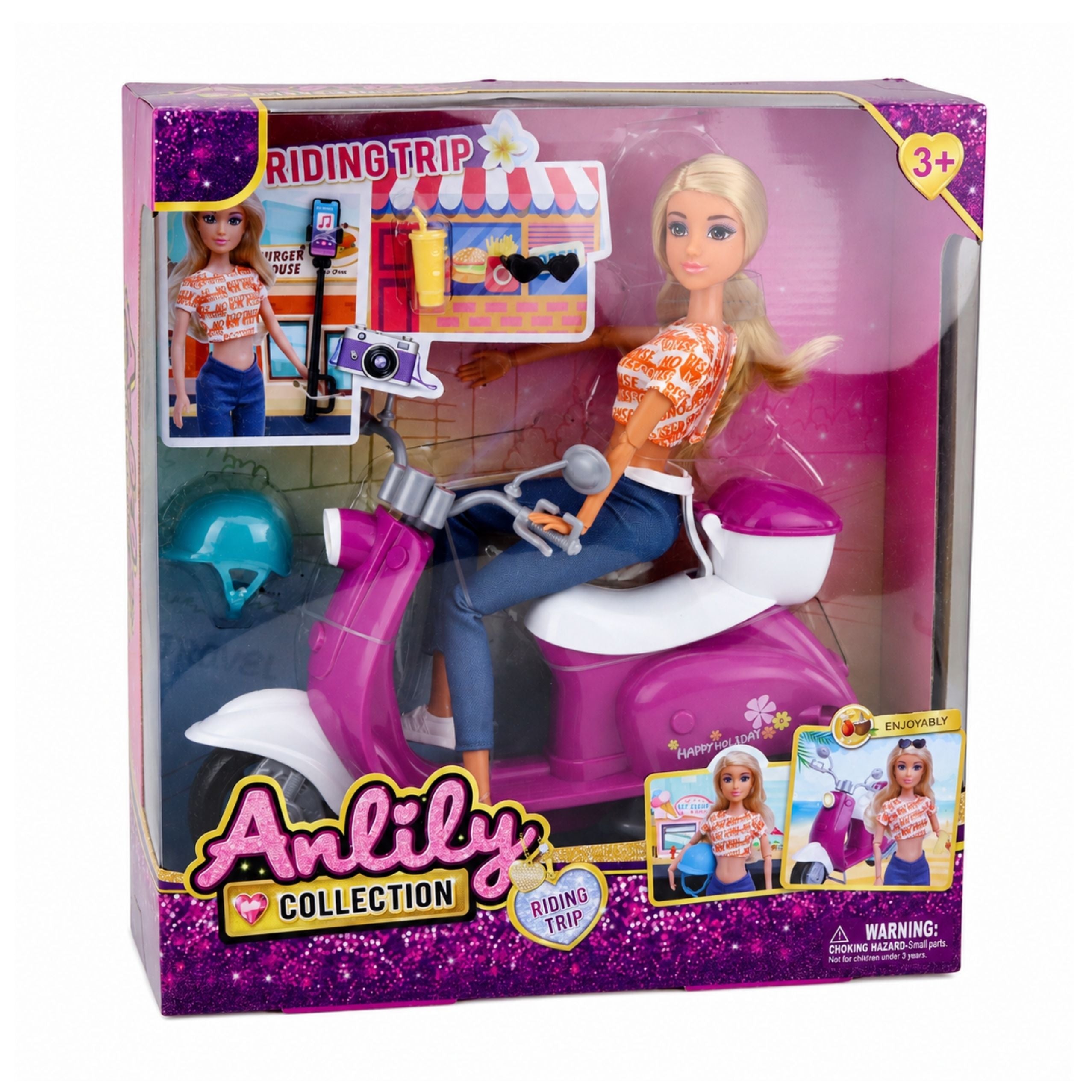 Anlily Traveler Doll On Scooter Brillen-Telefonhalter-Zubehör