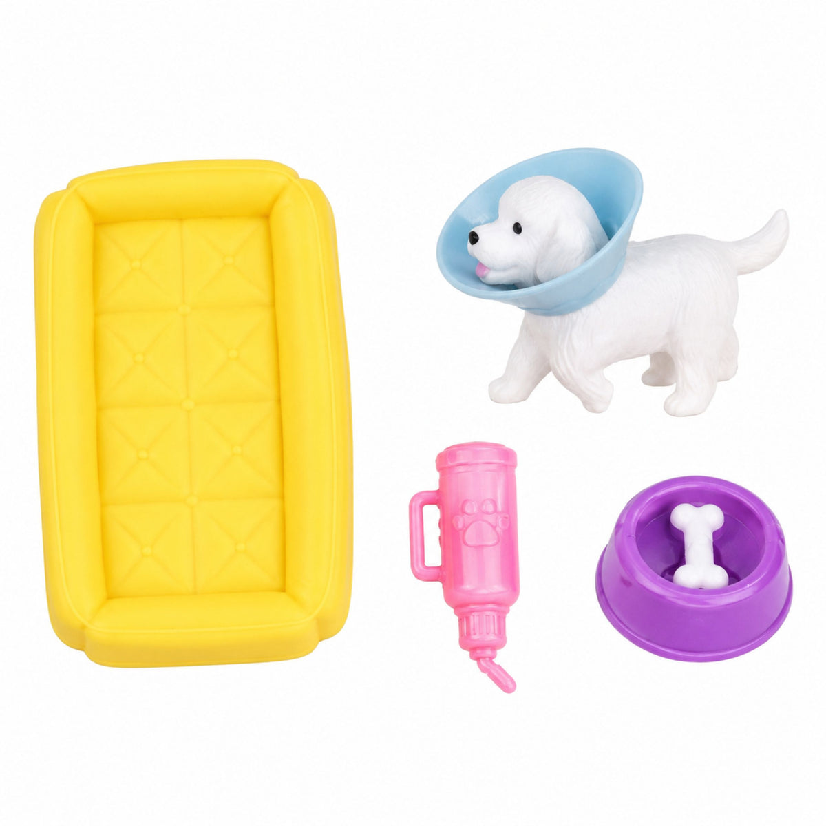 Anlily Doll With A White Dog In A Collar Bed And Accessories Set