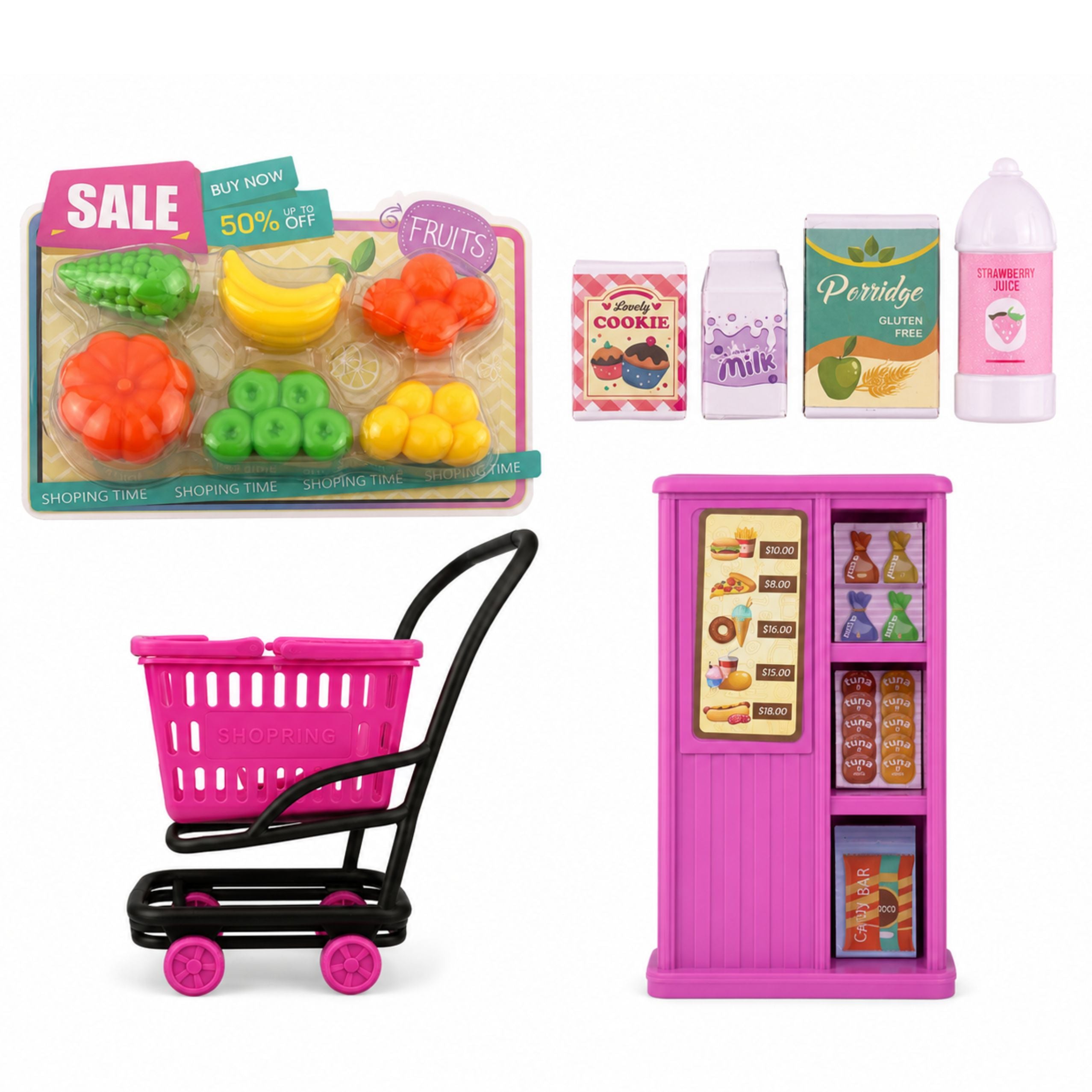 Anlily Dolls Family In Supermarket Store Pregnant Doll Accessories Set