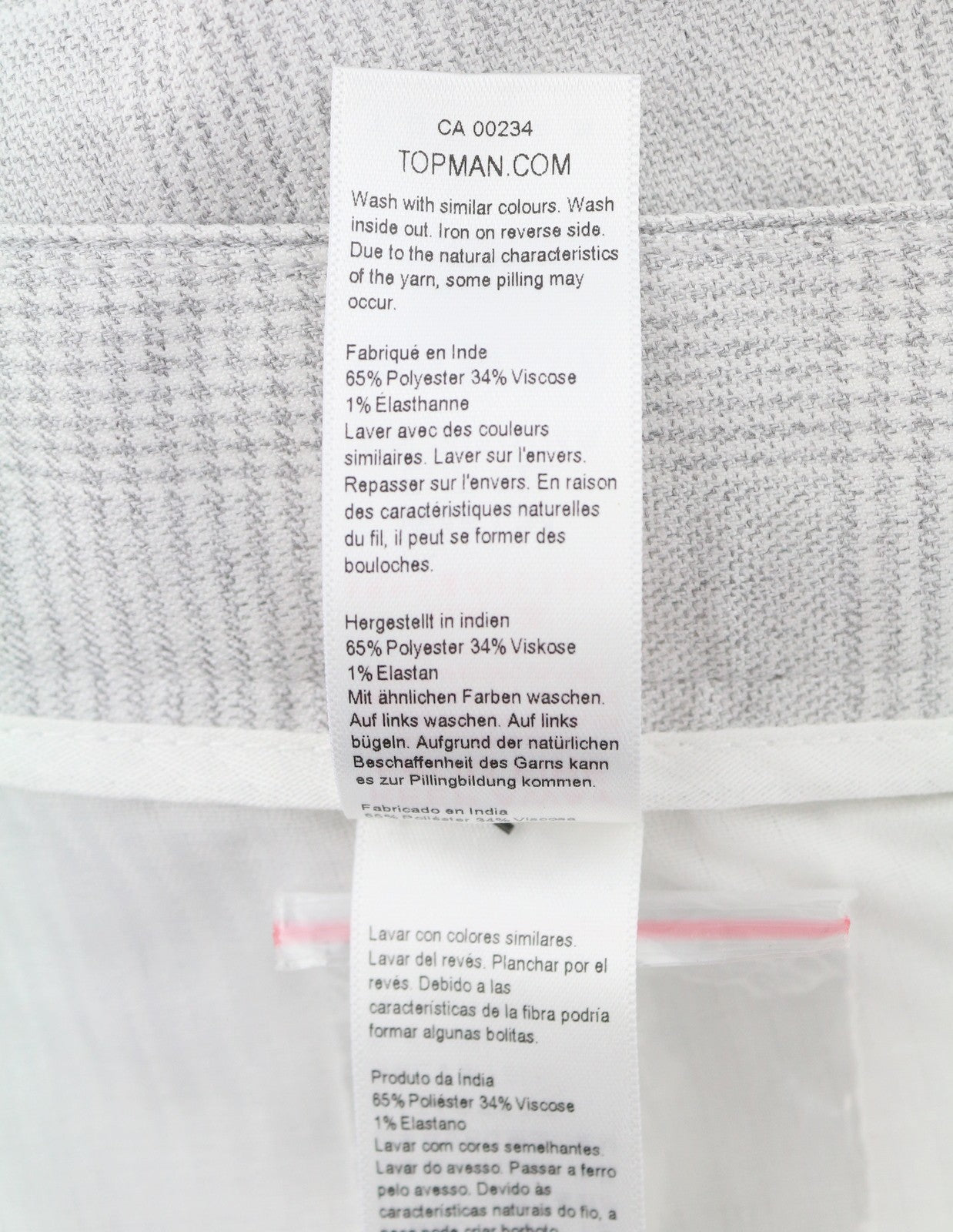 Pantalon en polyester gris