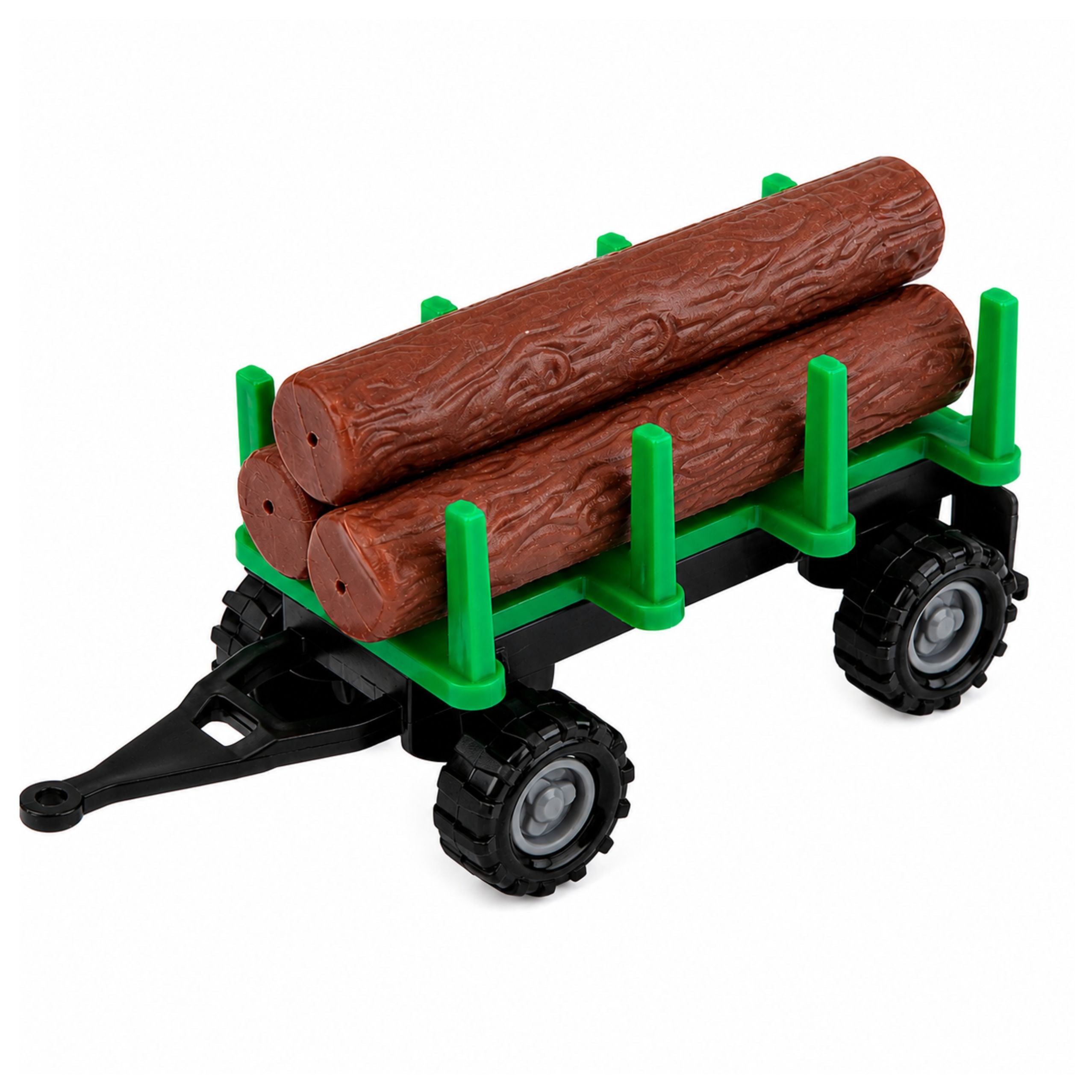 Set Of Agricultural Vehicles Tractor Forage Harvester Timber Trailer 1:68 4 Pcs.
