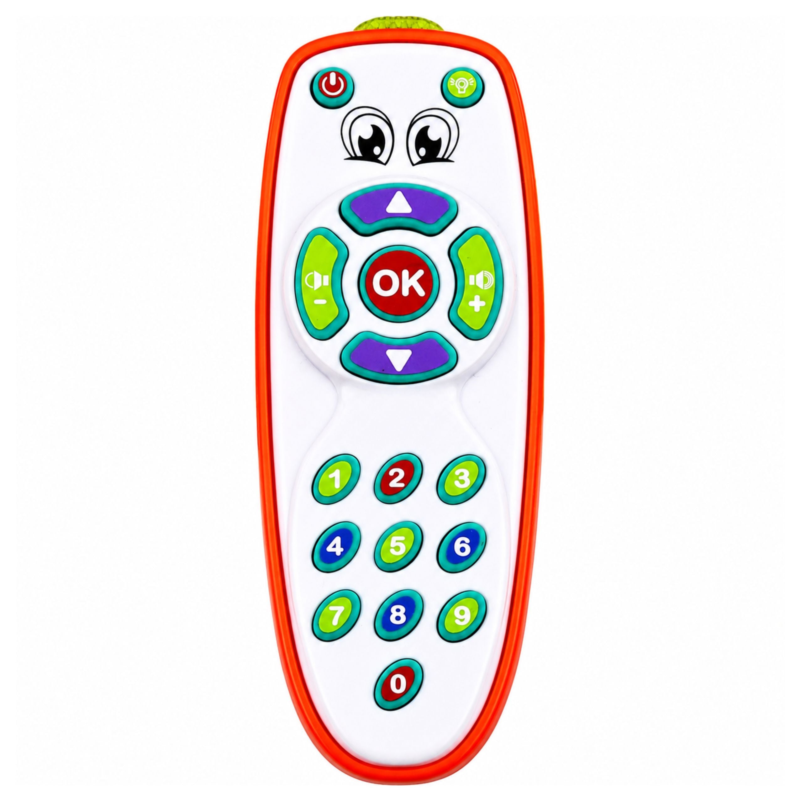 Interactive Educational Remote Control For Toddlers With Adjustable Lights And Sound