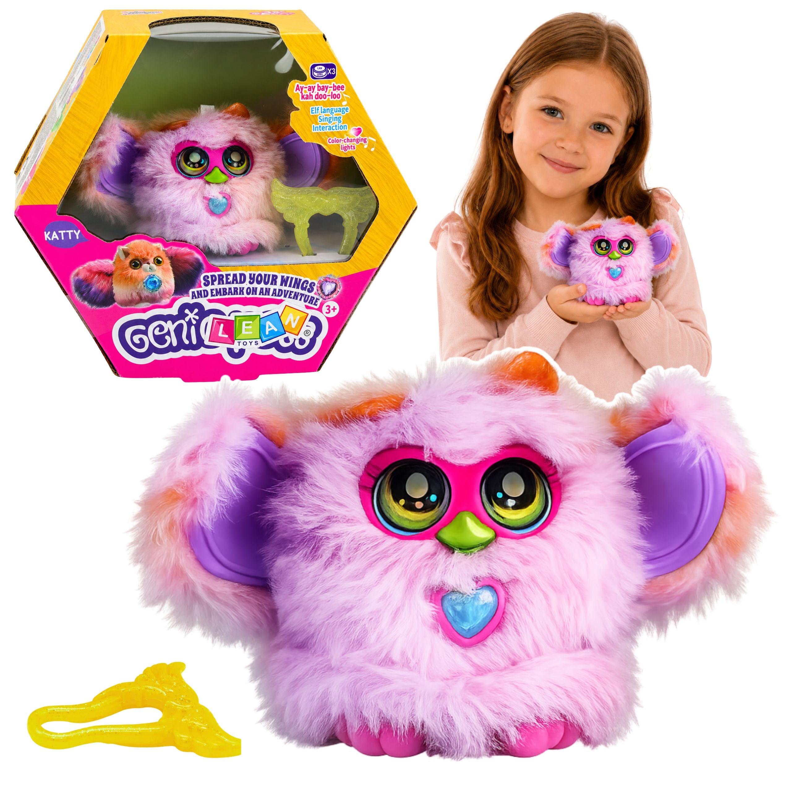 Genie Pets Interactive Creature Lights Sound Pendant Purple