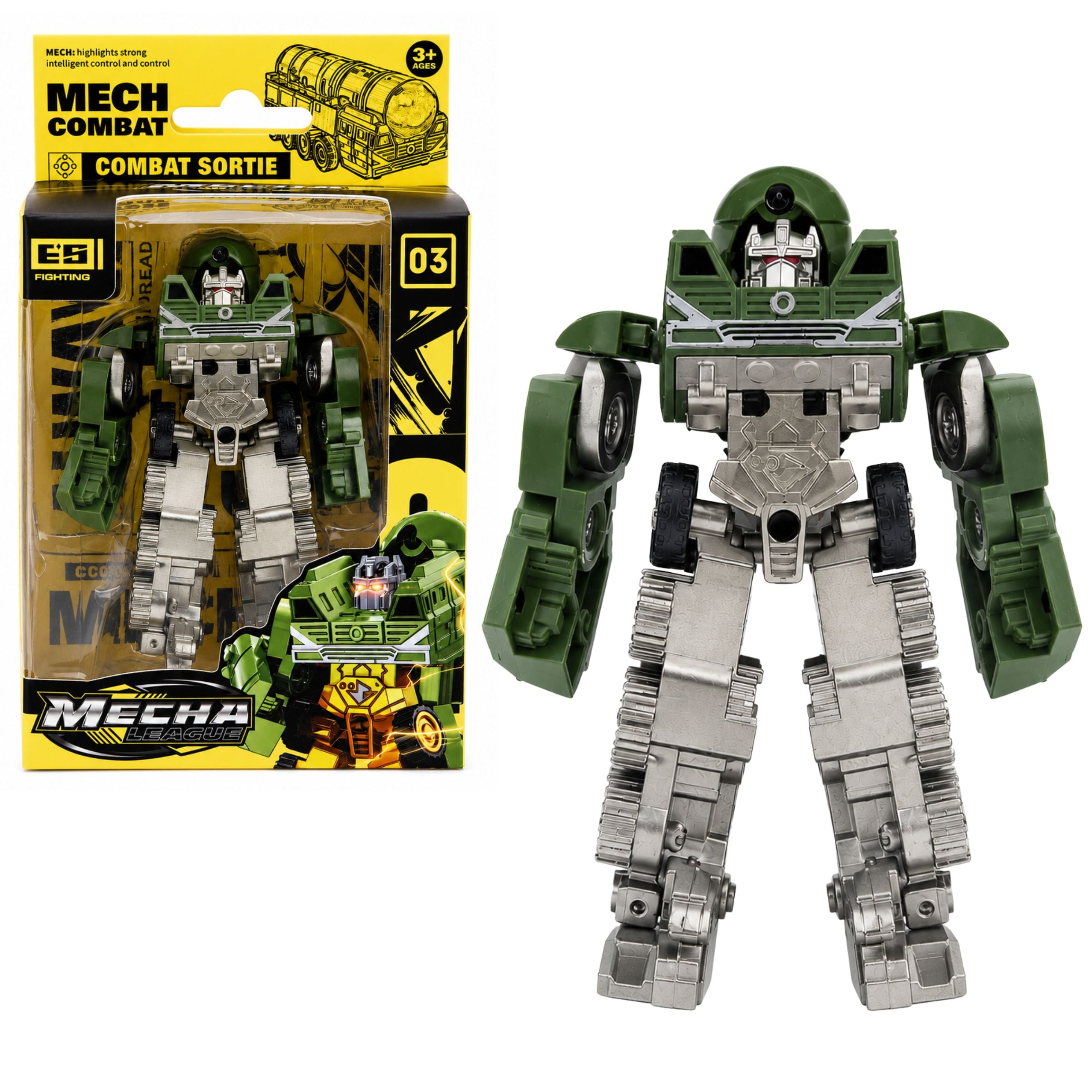 Robot Military Vehicle 2 In 1 Figure Tank Fighter Hovercraft