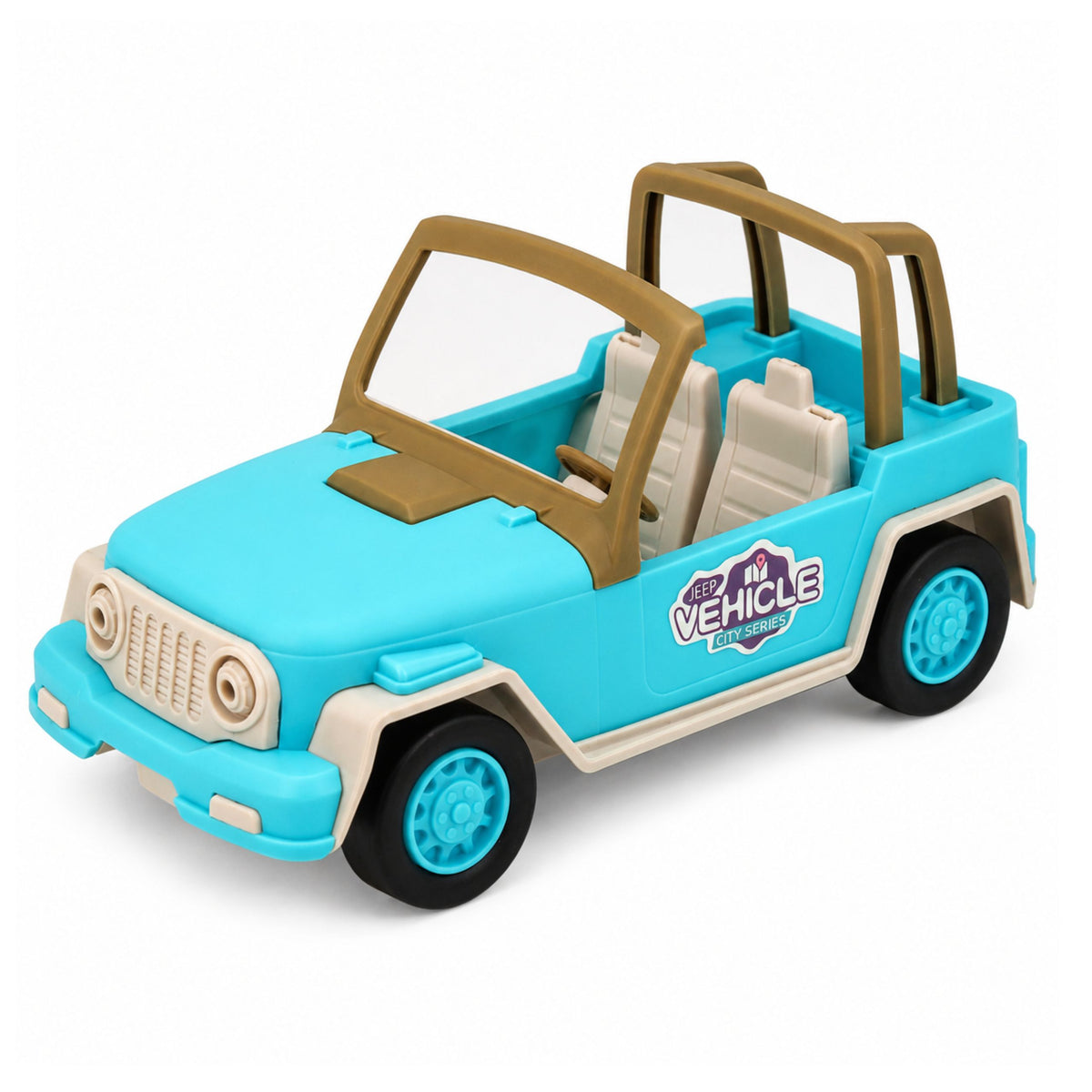 Off-road Vehicle With Camper Sounds Blue Tourist Set
