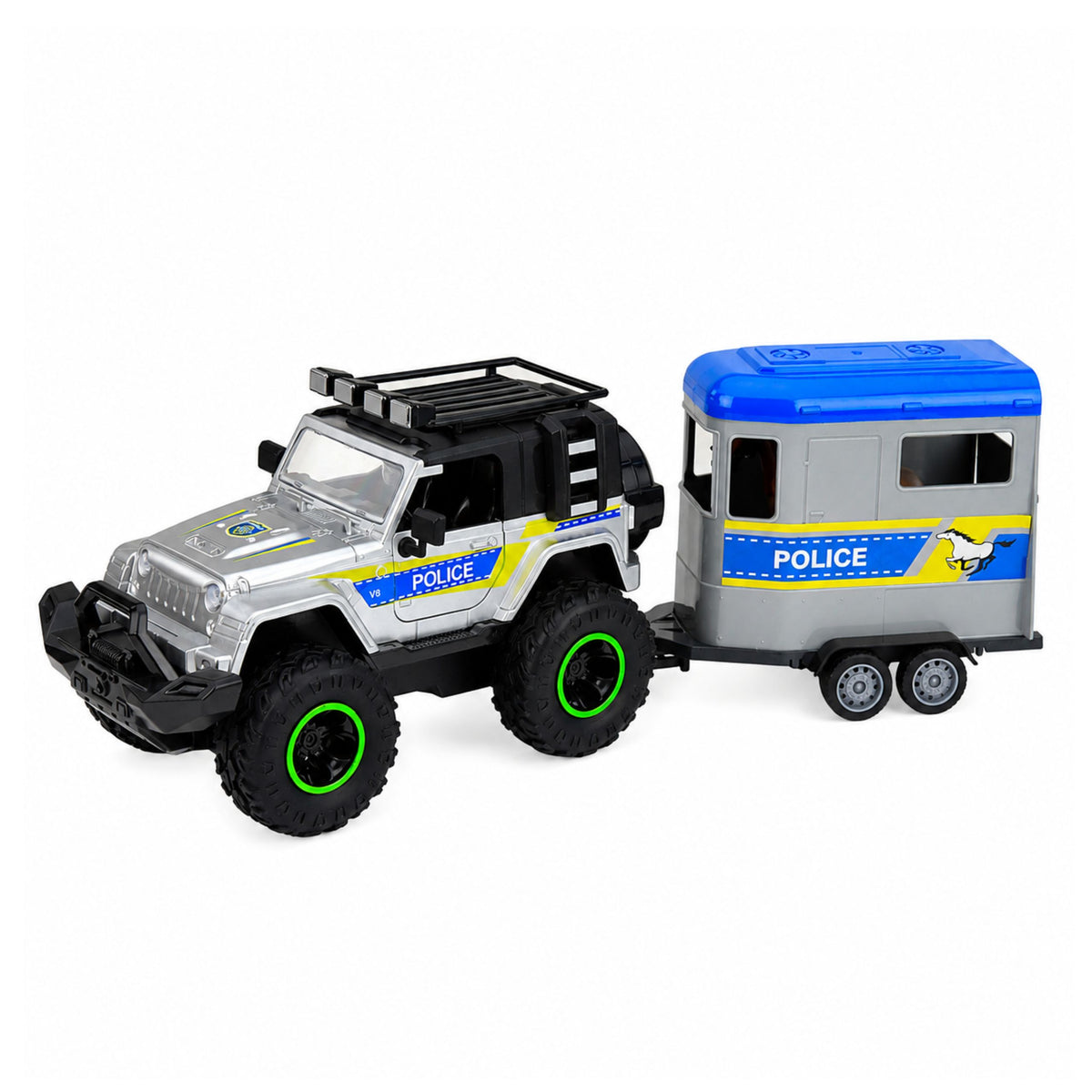 Police Off-road Vehicle Horse Trailer Lights Sounds Set