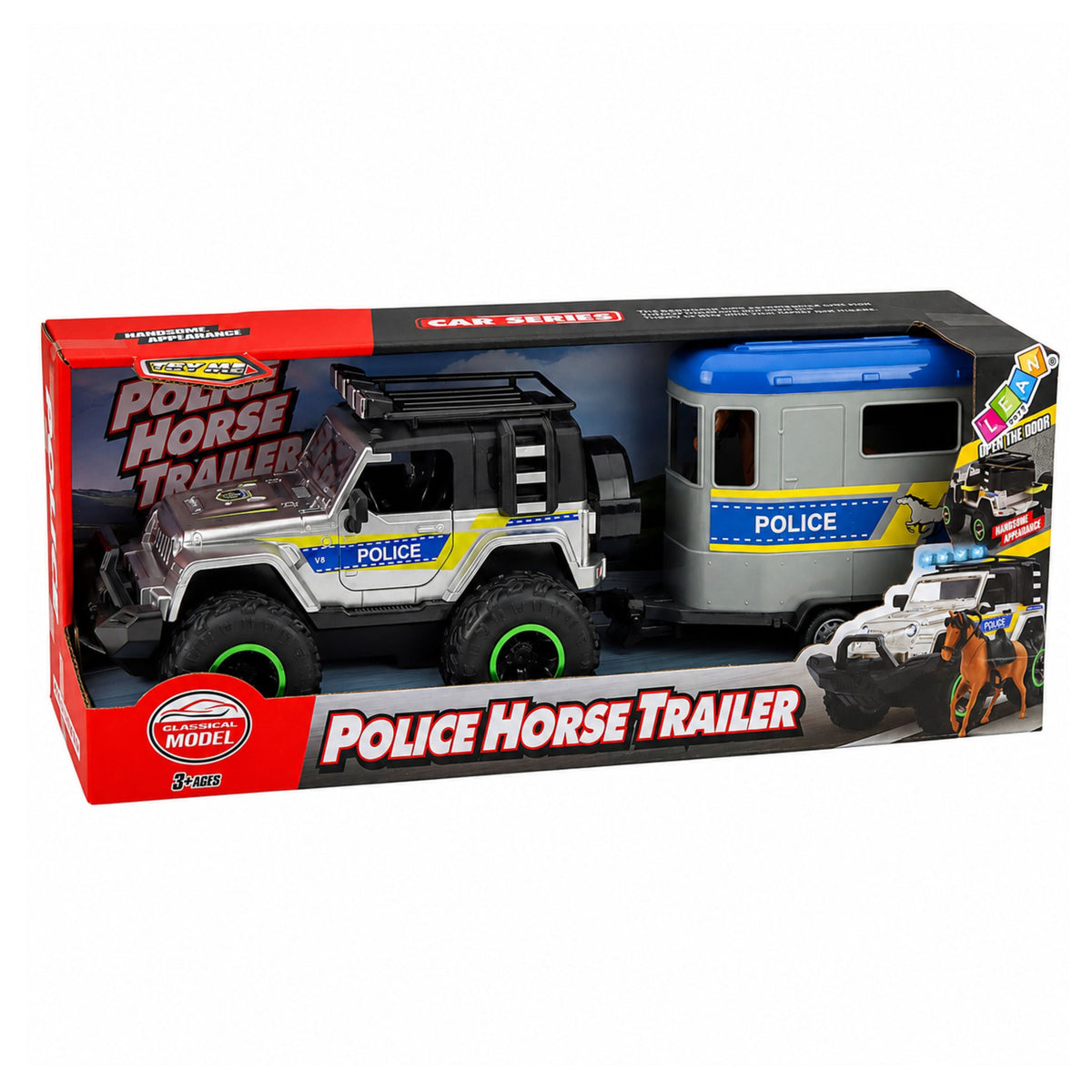 Police Off-road Vehicle Horse Trailer Lights Sounds Set