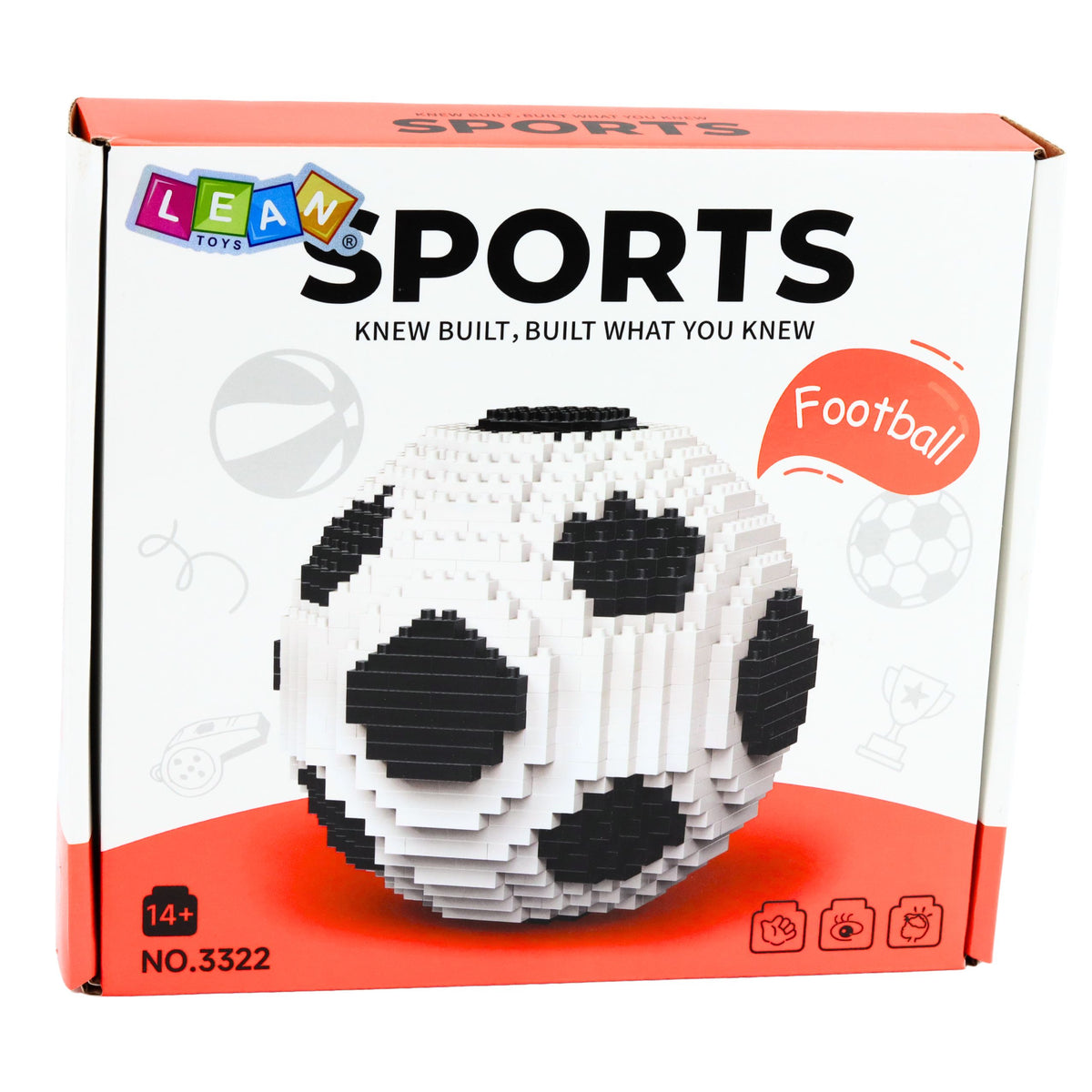 Kreativt set 3d konstruktionsblock Fotboll 864 st.
