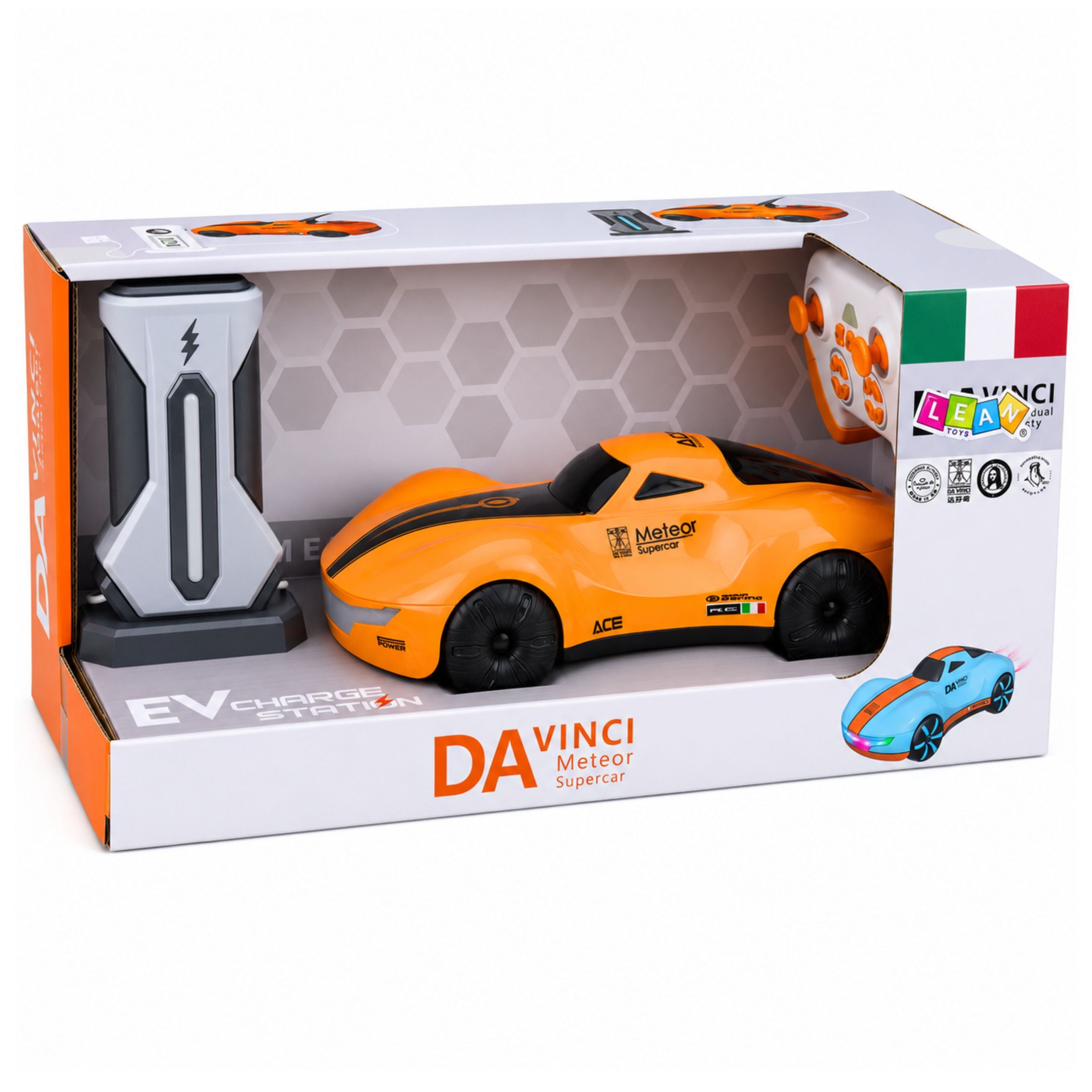 Modern Remote Controlled Car Rc Light Station Smoke Orange 1:16