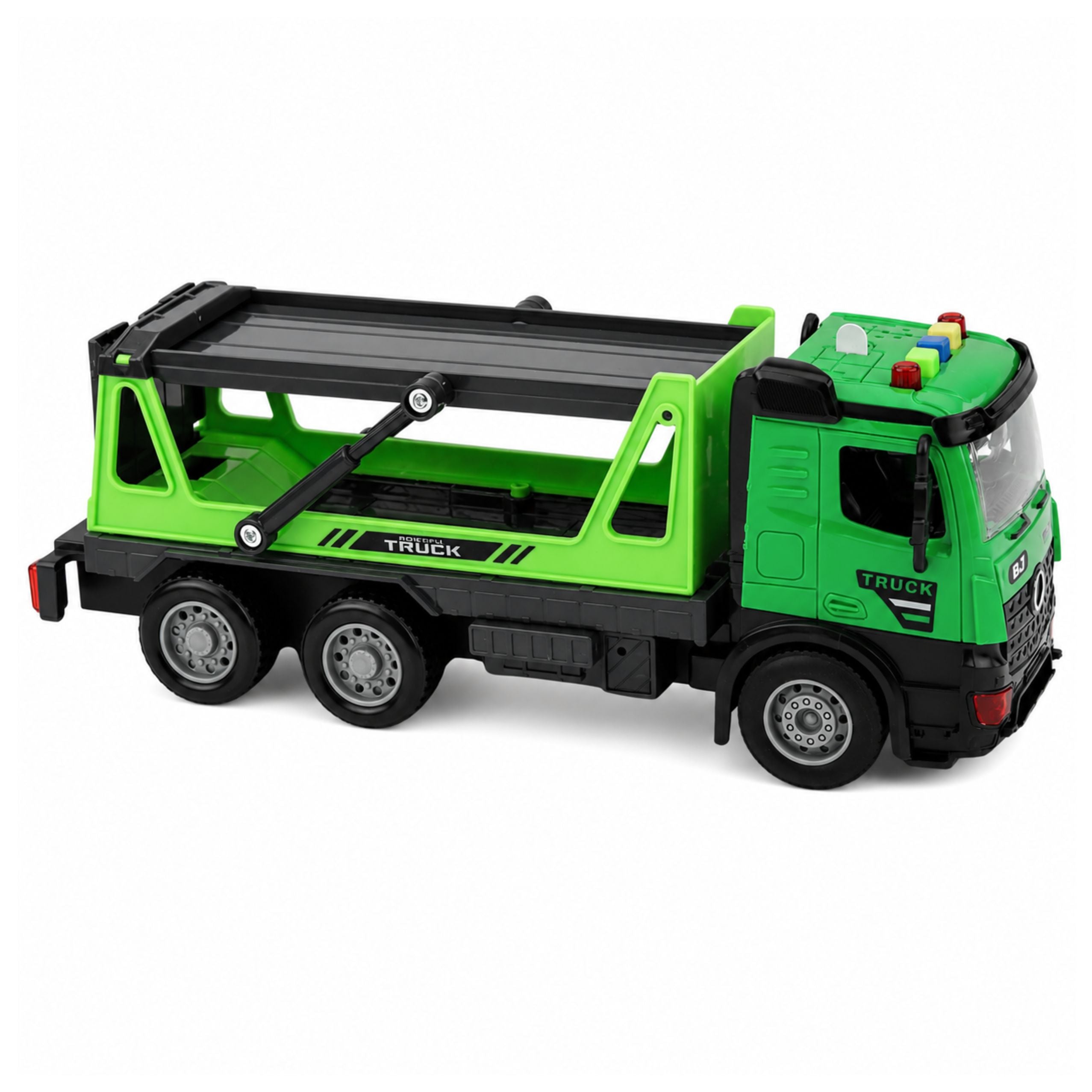 Tow Truck Garbage Truck Vehicle Set Lights Sounds Green