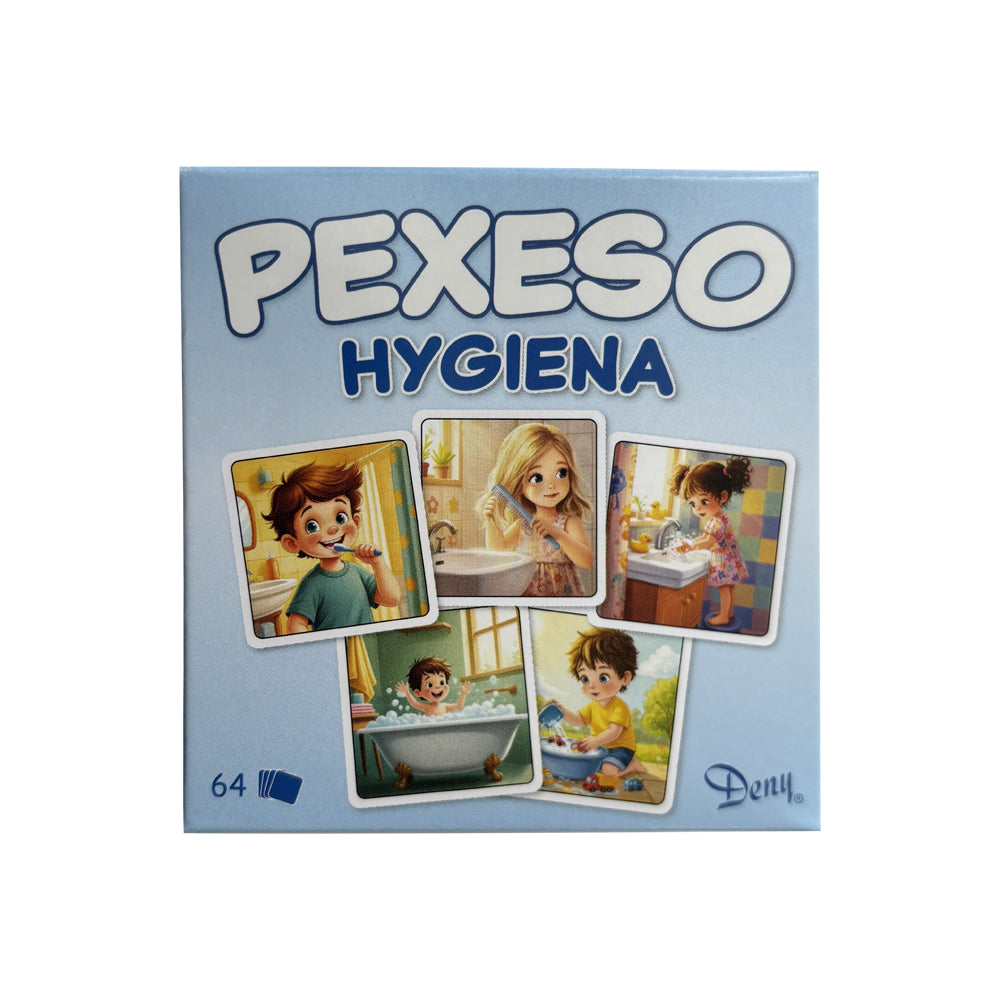 Hukommelsesspil hygiejne i en æske