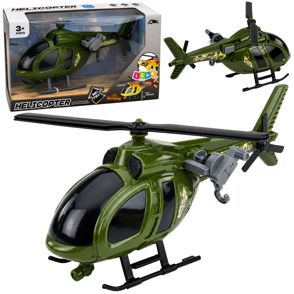 Militaire helikopter met haaklichten klinkt groen