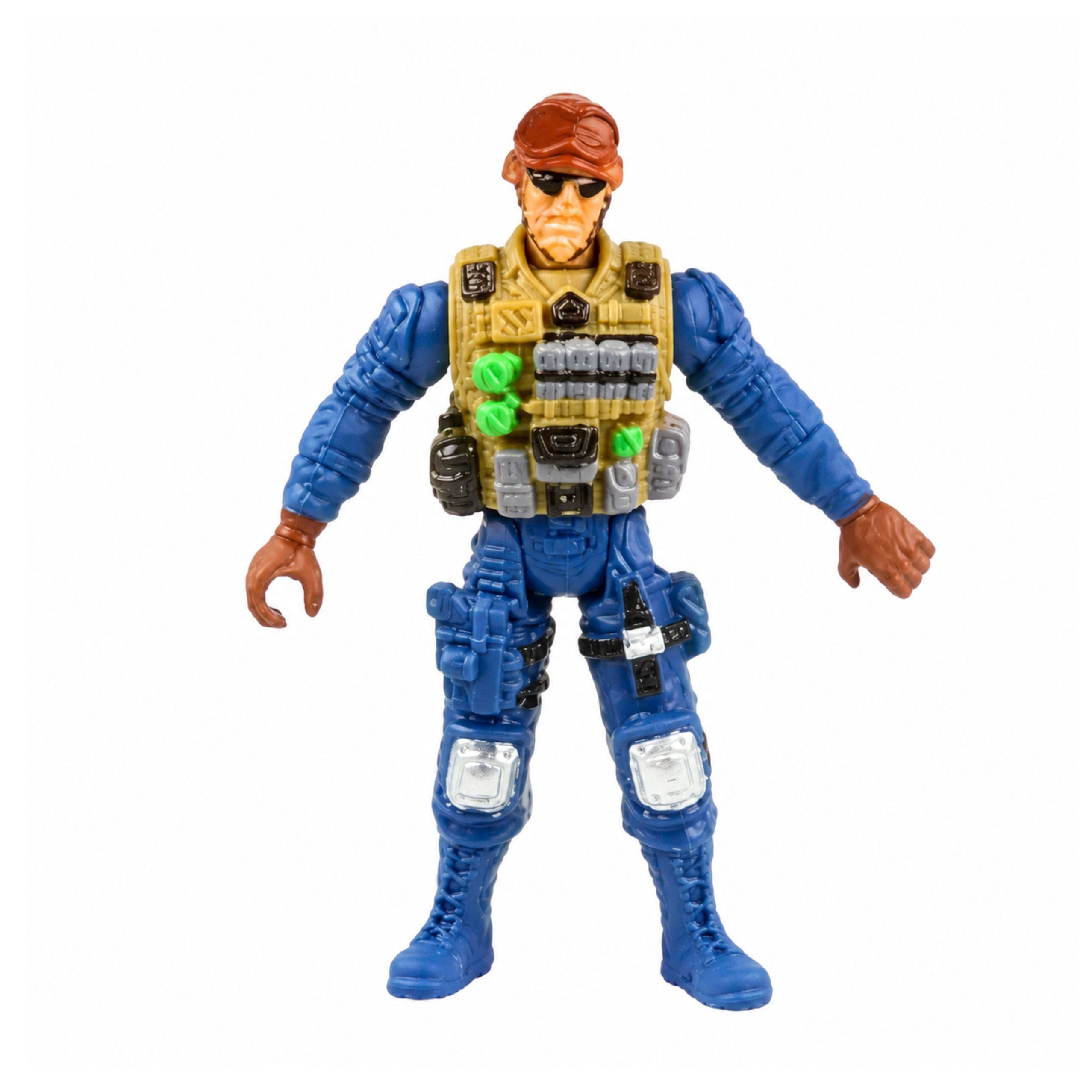 Military Attack Plane Soldier Figure Launchers Lights Sounds