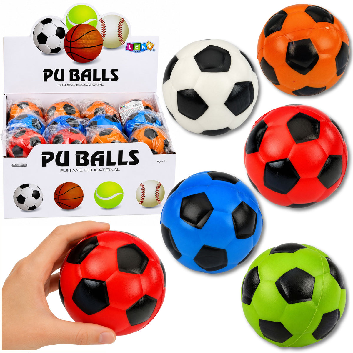 Foam Ball Bouncing Kneading Fun Soccer Ball 6cm
