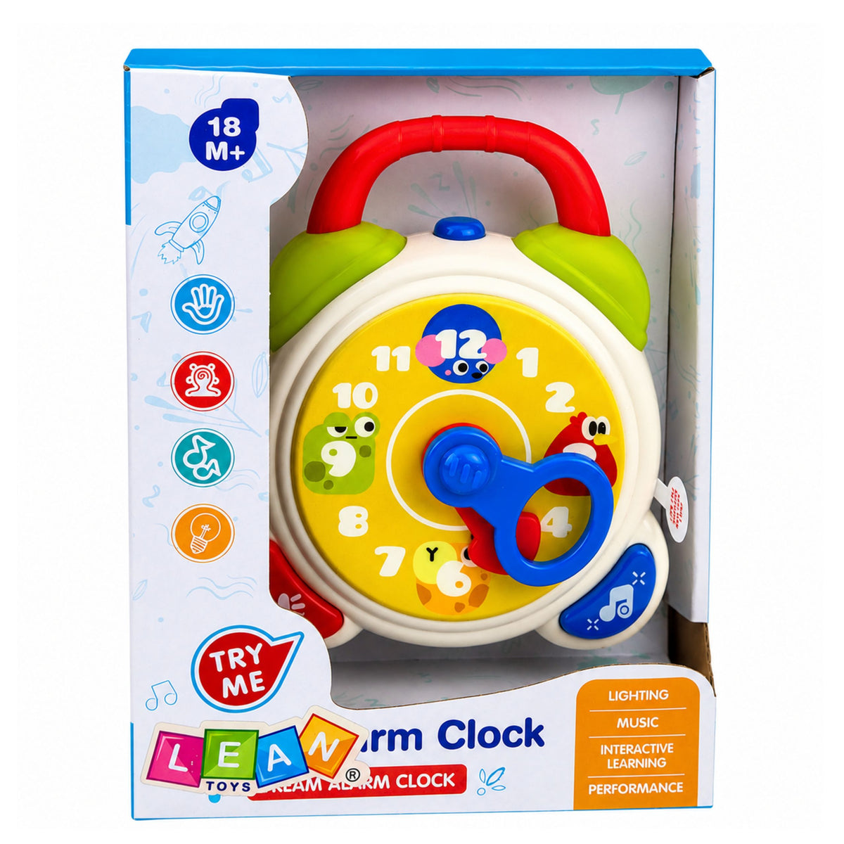 Despertador sensorial interativo para crianças com luzes e sons