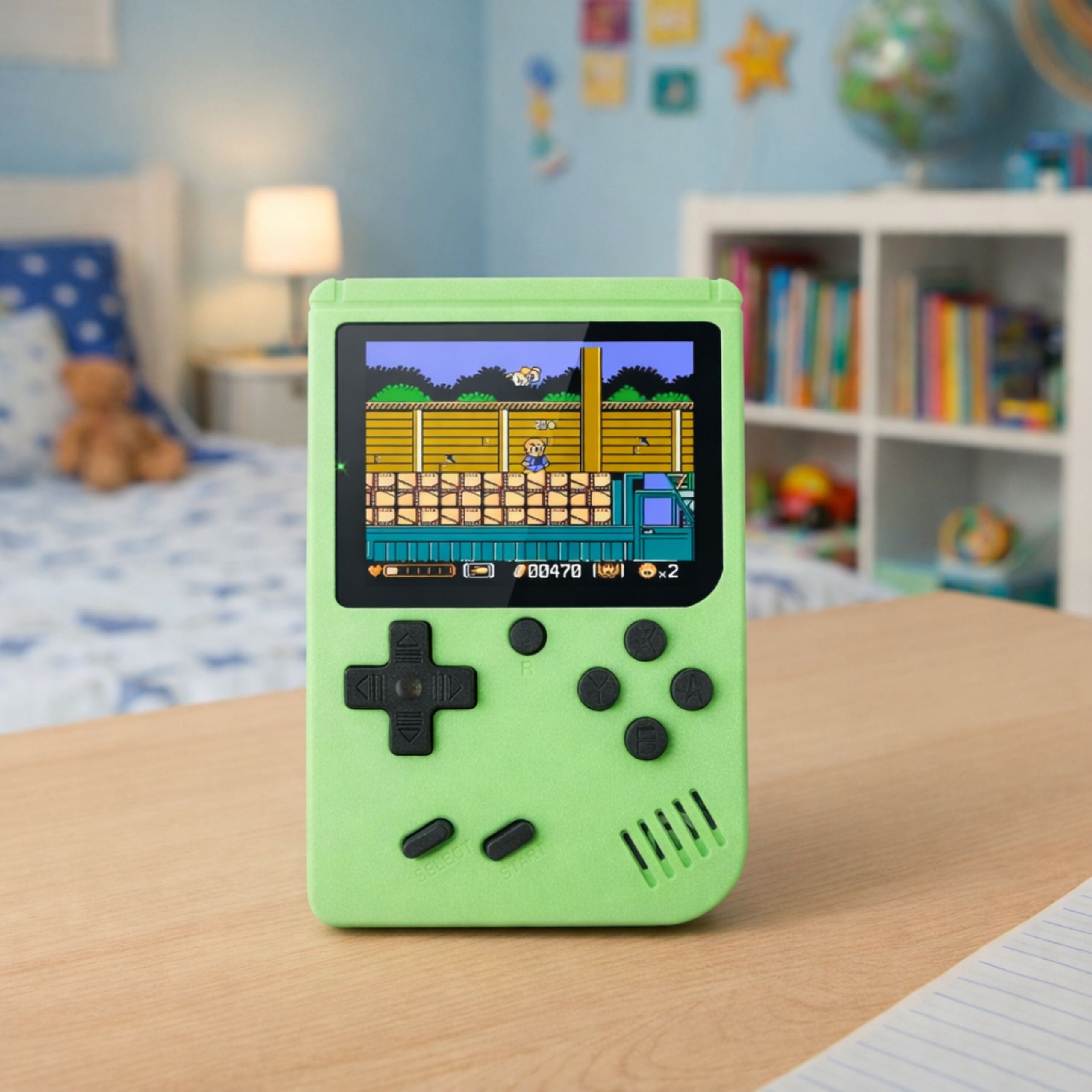 Electronic Game Retro Console 108 In 1 Lcd Screen Green