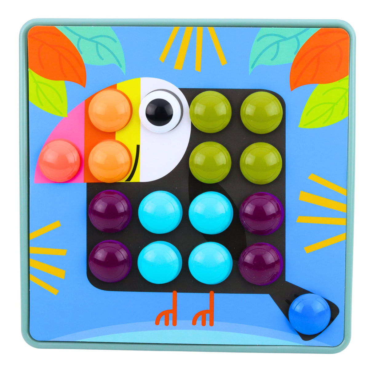 Creatieve geometrische puzzel mozaïek educatieve puzzel paddestoelen 53 stuks.