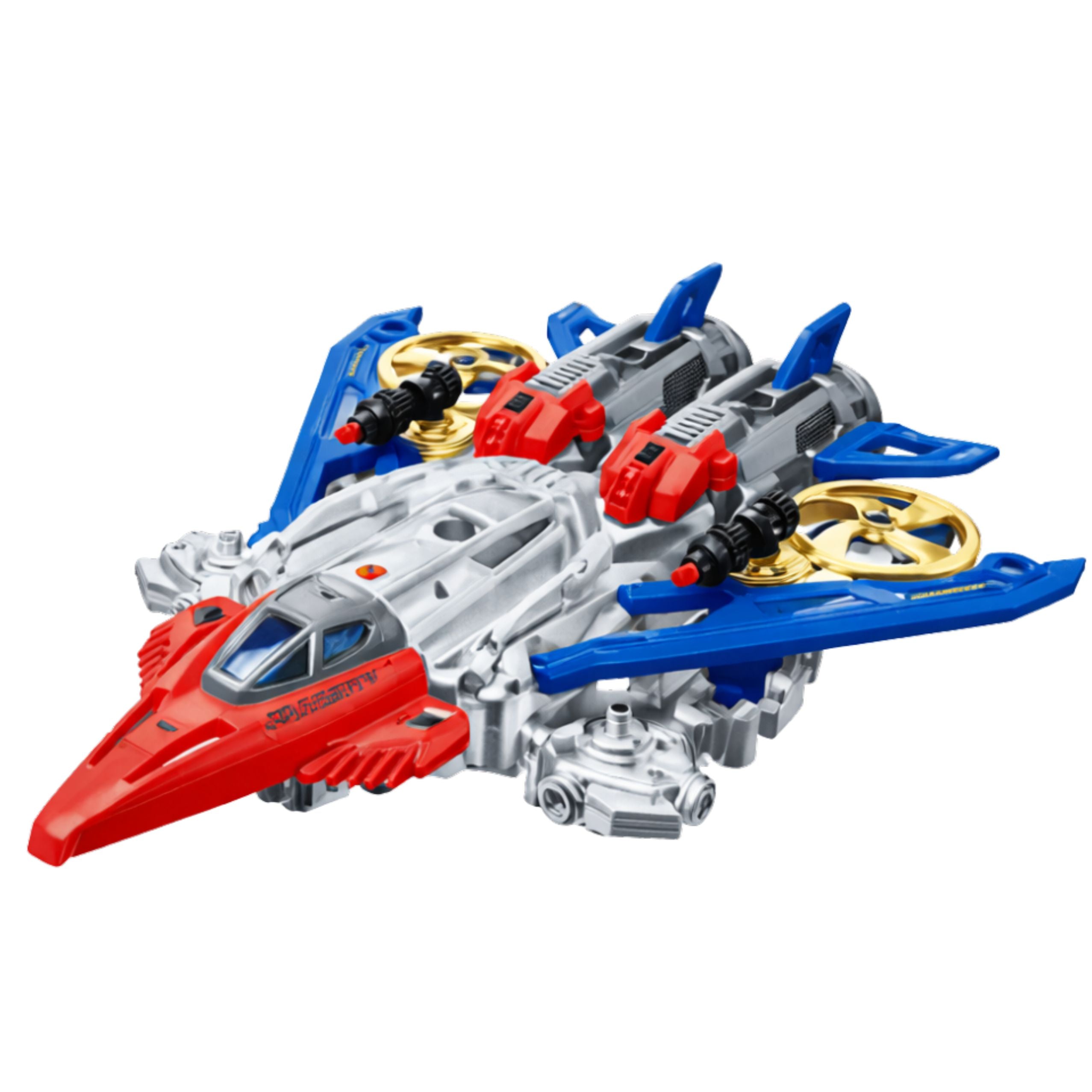 Robot Fighter Combat 2 In 1 Lights Sounds Red-blue 29 Pcs.