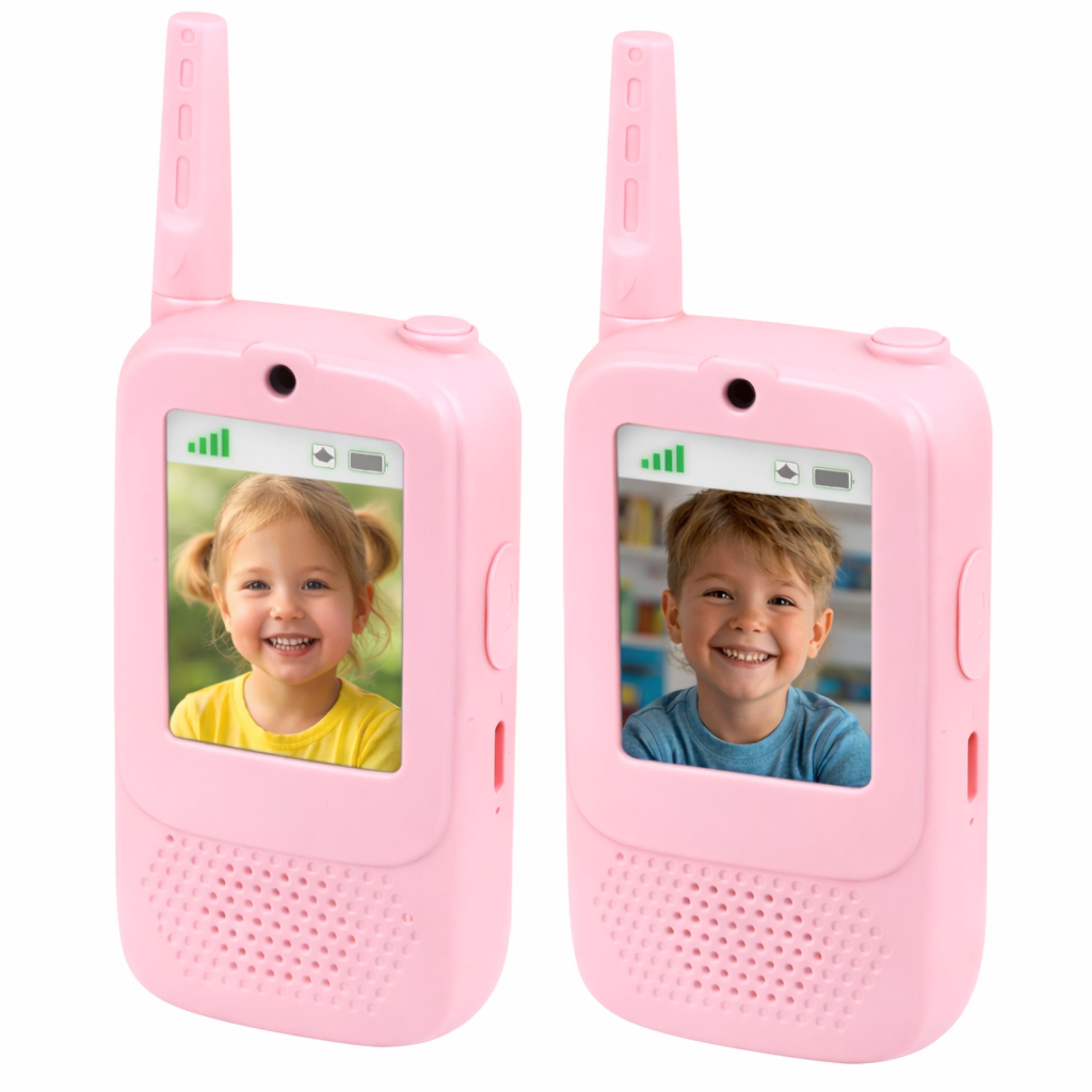 Walkie Talkies For Kids Video Talk Recording Camera Pink