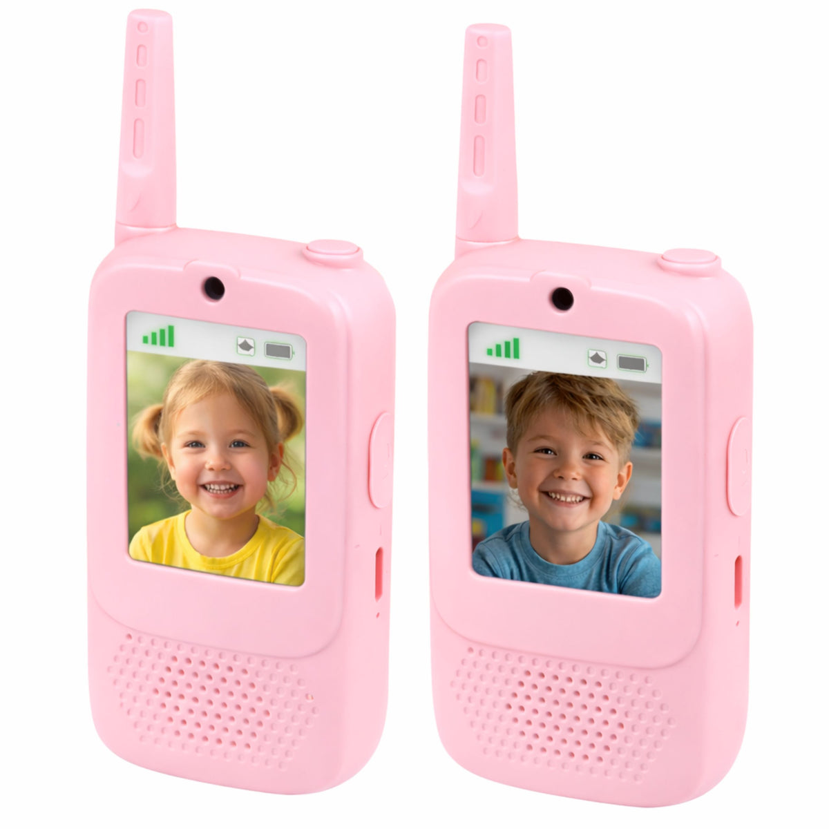 Walkie Talkies For Kids Video Talk Recording Camera Pink