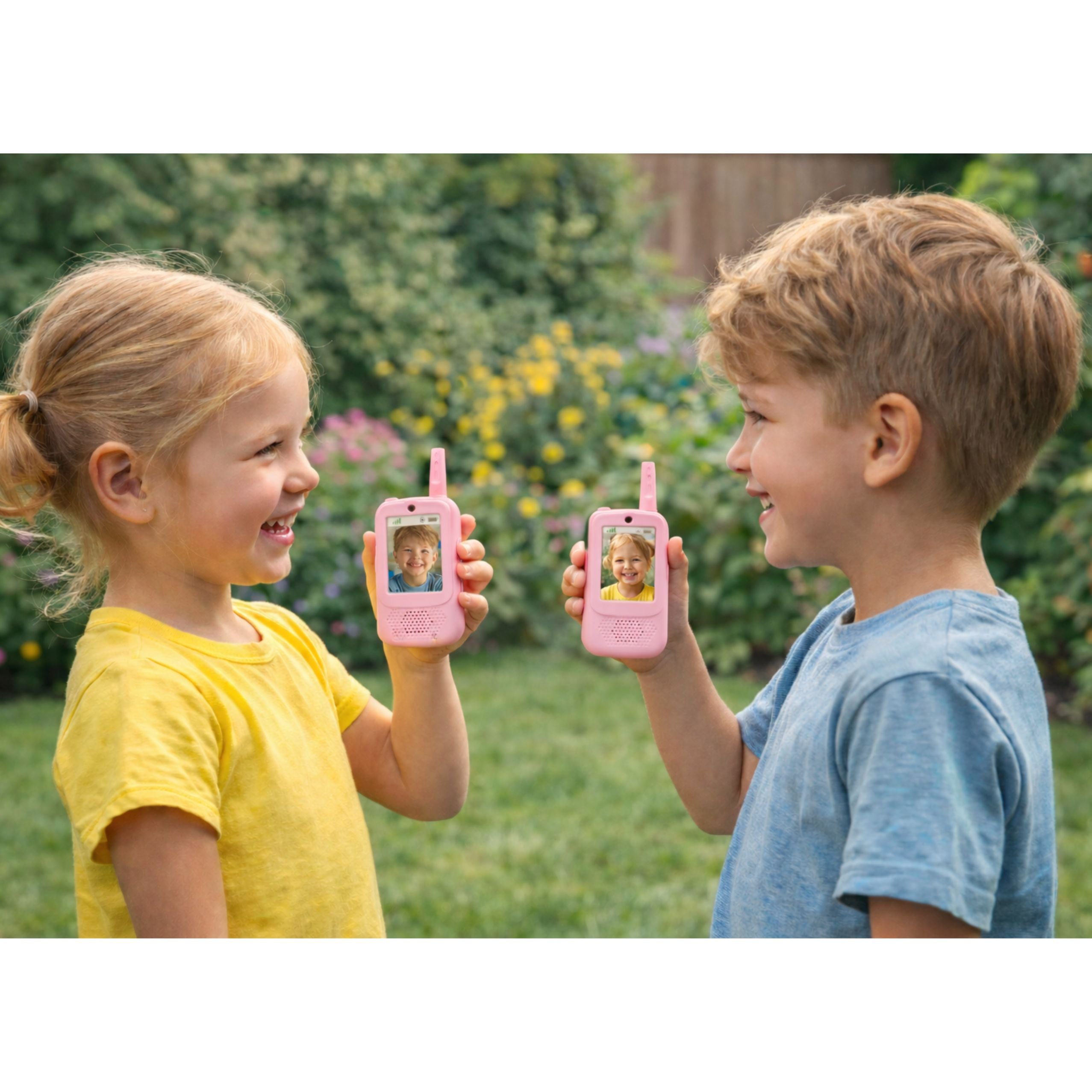 Walkie Talkies For Kids Video Talk Recording Camera Pink